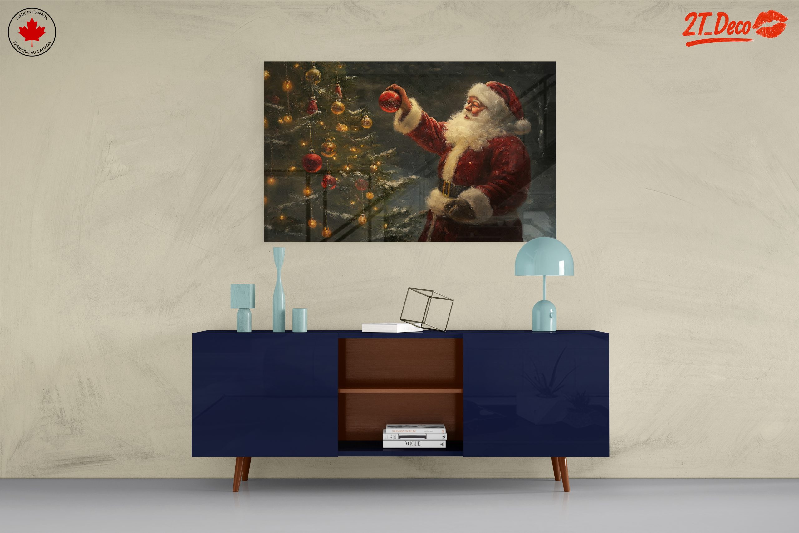 Santa Claus Decorating Christmas Tree - Image 8