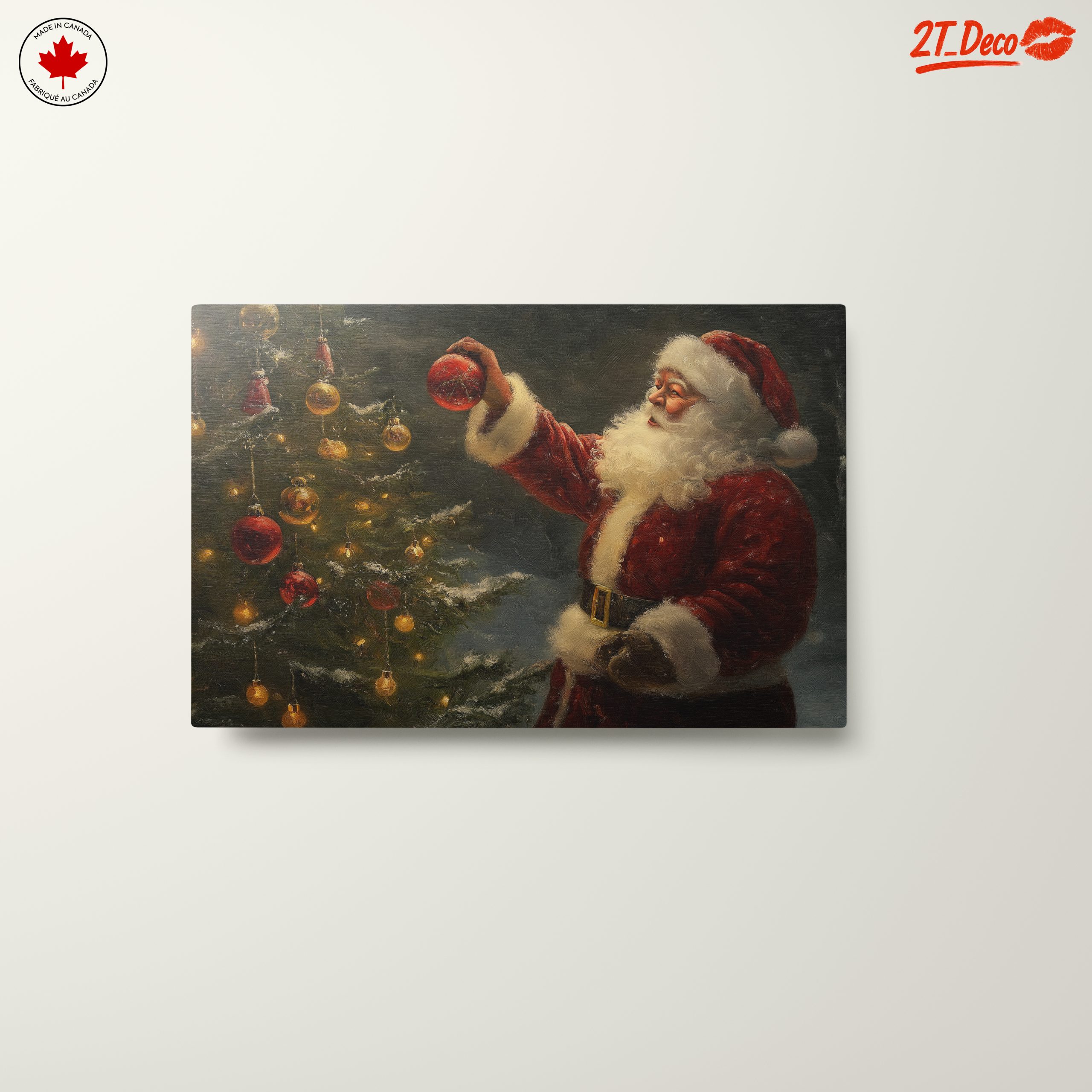 Santa Claus Decorating Christmas Tree - Image 10