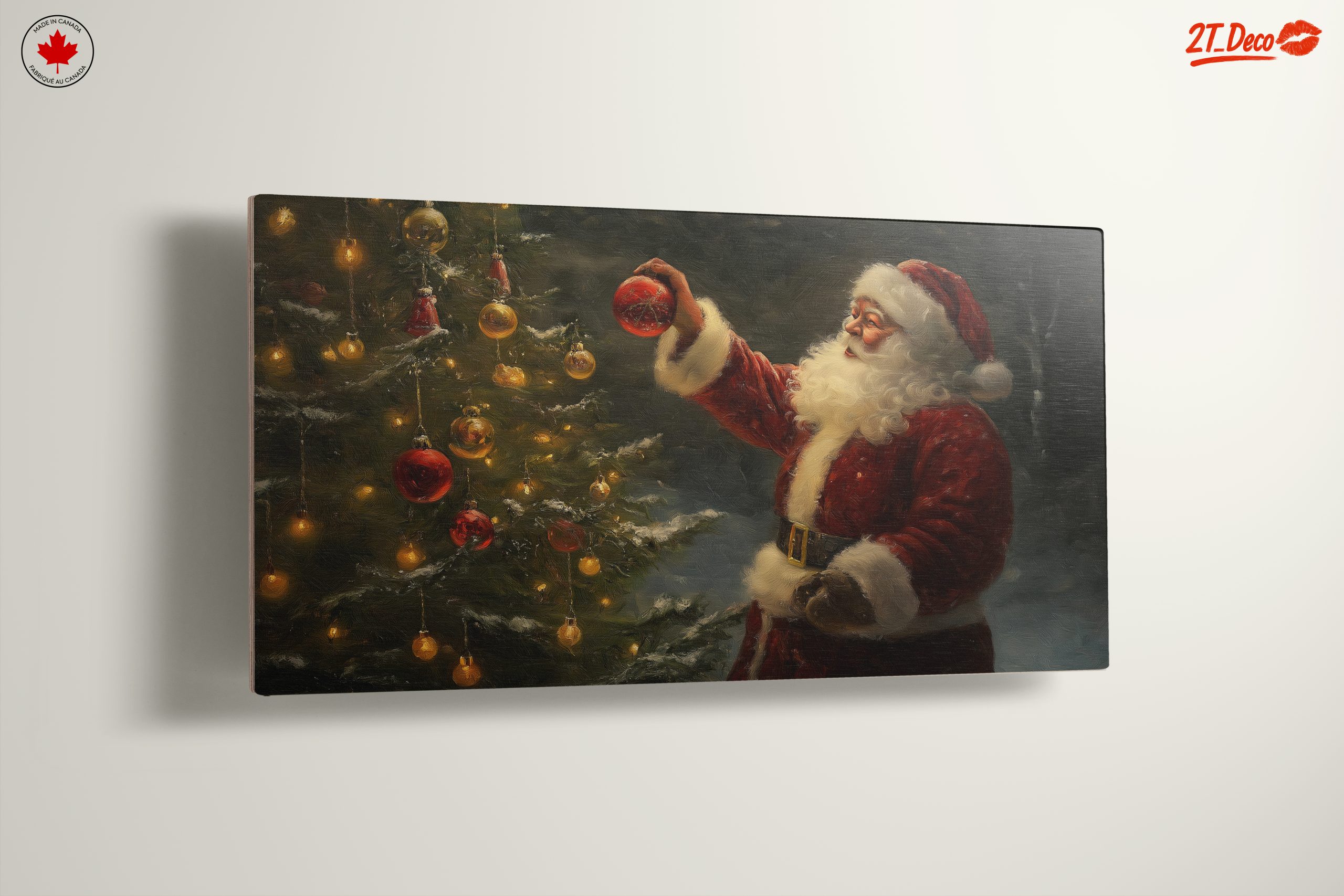 Santa Claus Decorating Christmas Tree - Image 13