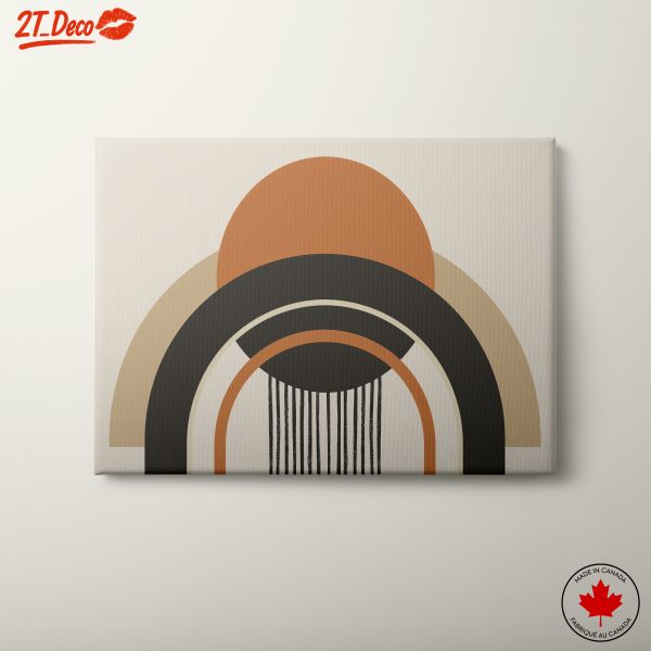 Geometric Abstract Art with Warm Tones