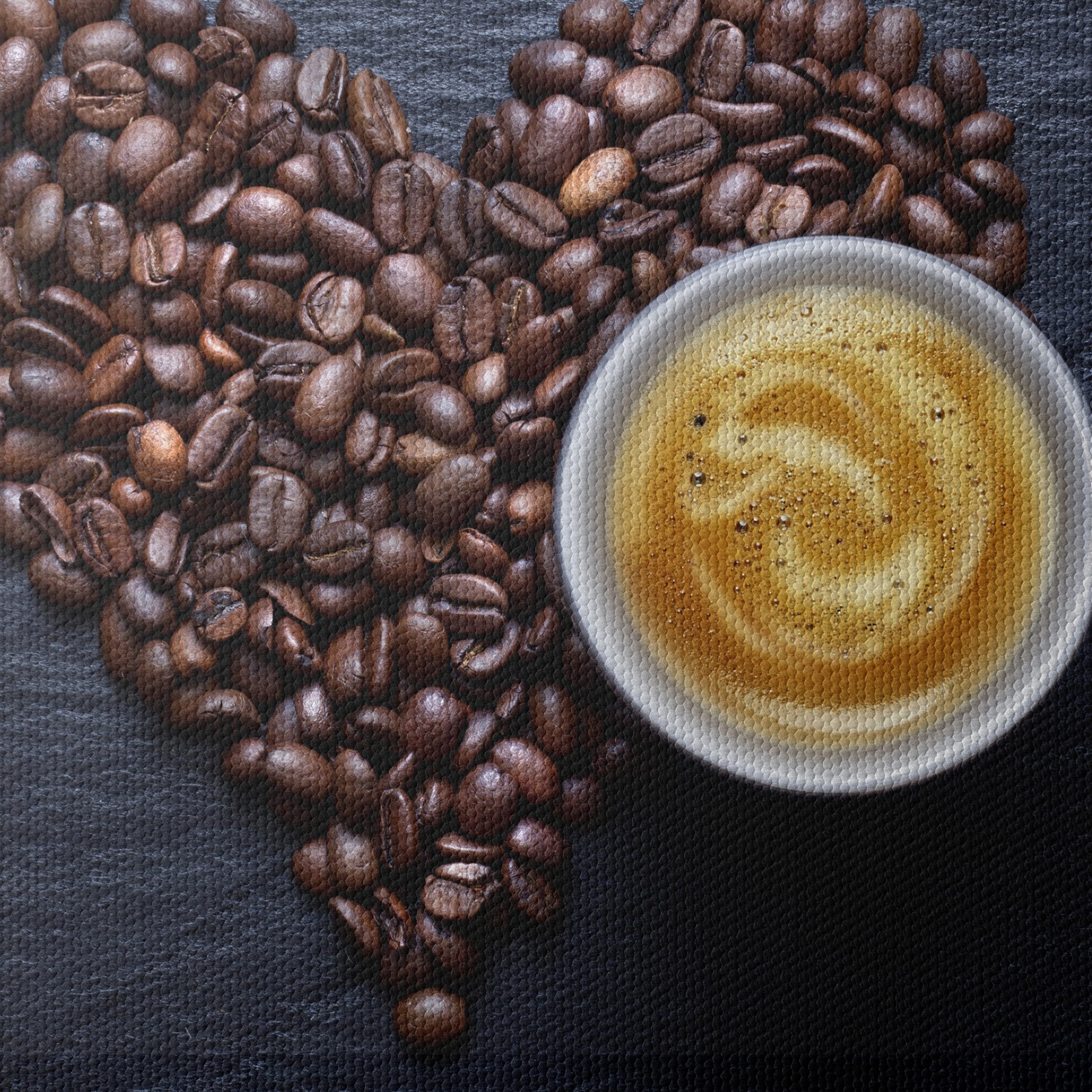 Coffee Cup Surrounded by Coffee Beans Art - Image 4