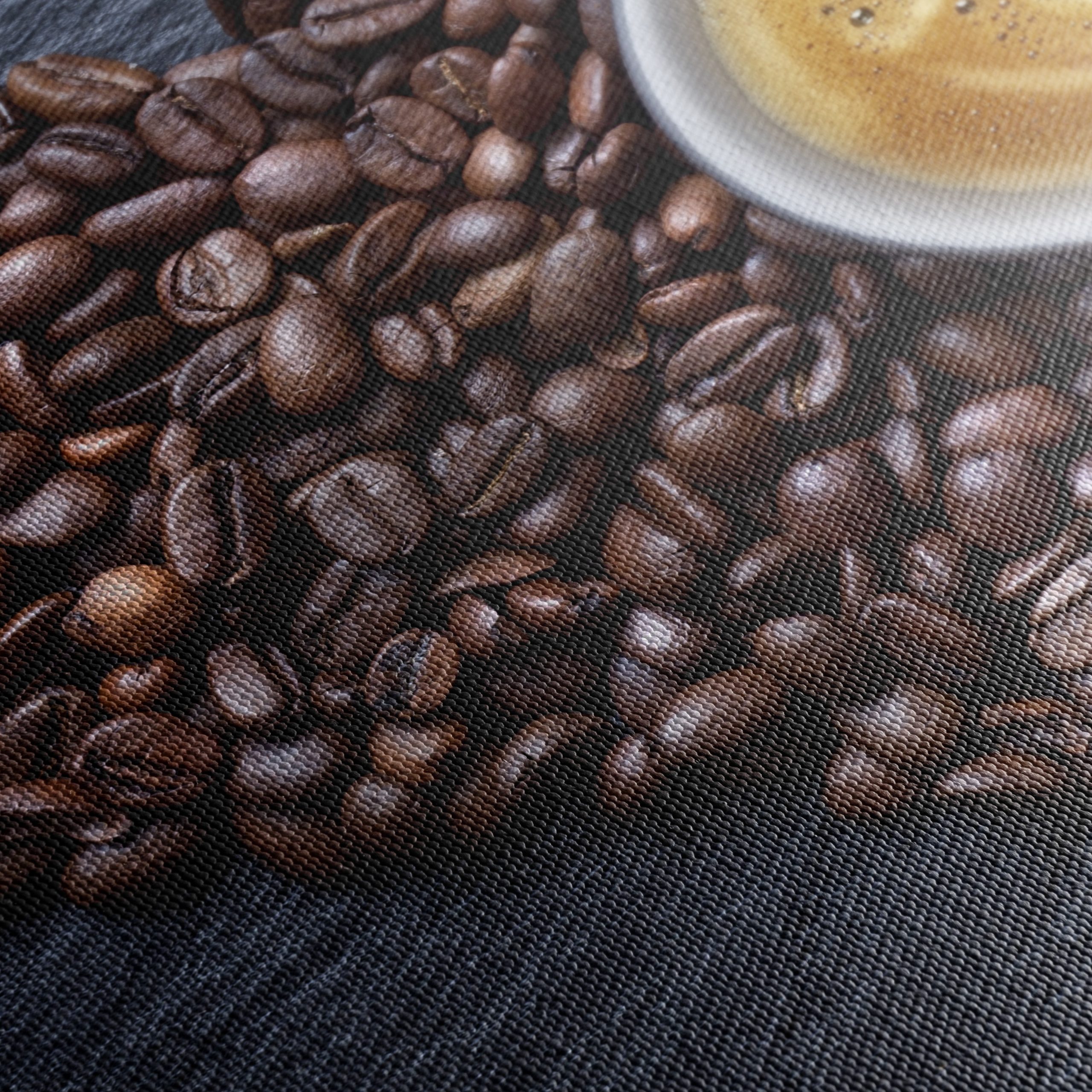 Coffee Cup Surrounded by Coffee Beans Art - Image 5