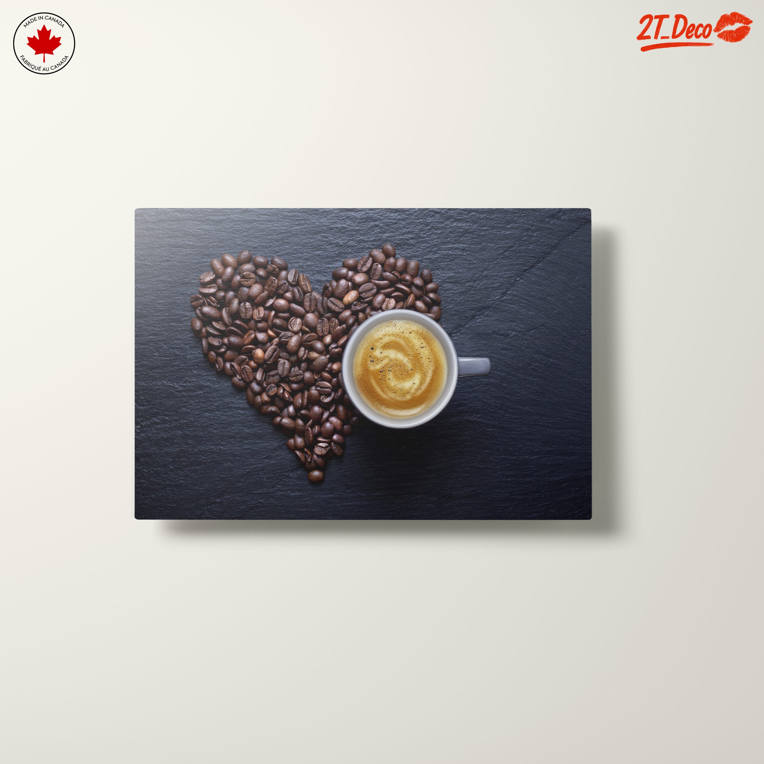 Coffee Cup Surrounded by Coffee Beans Art - Image 10