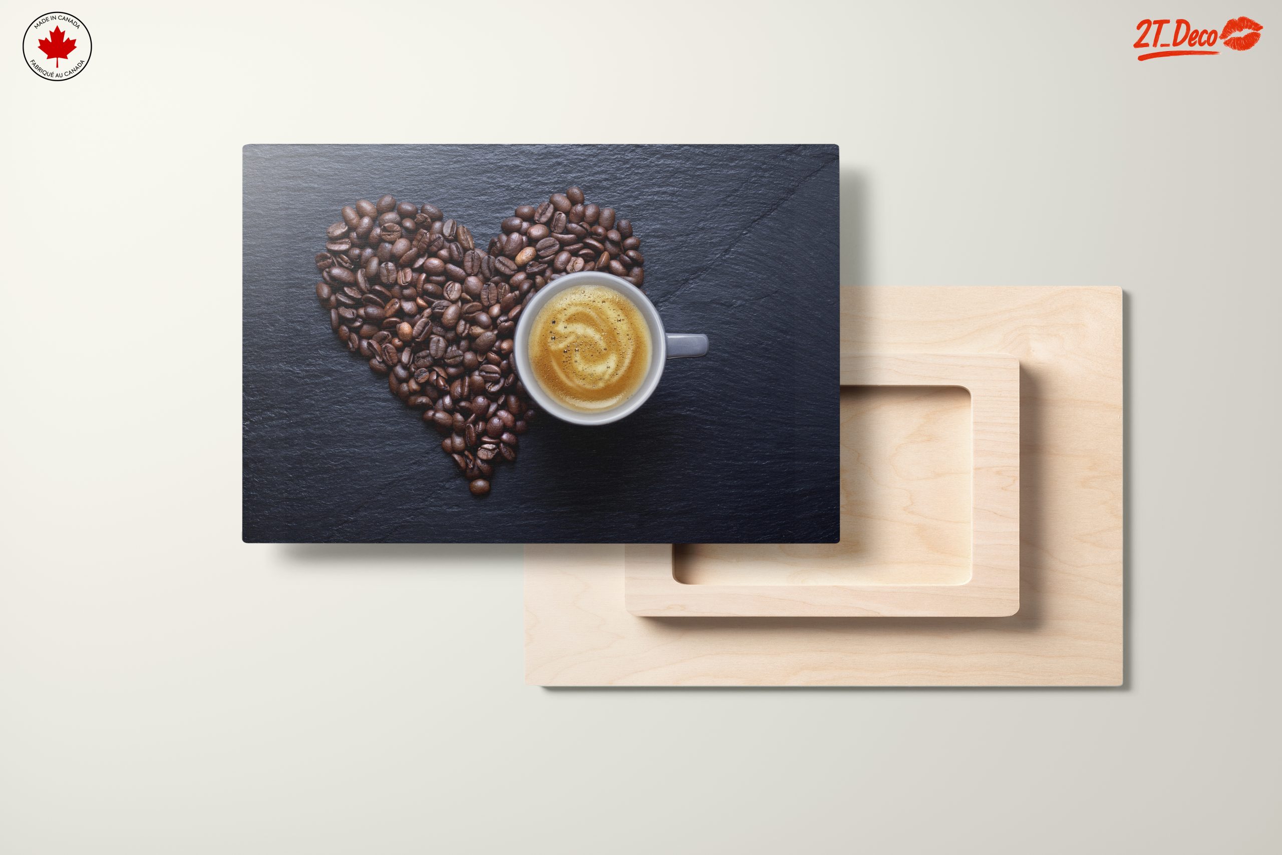Coffee Cup Surrounded by Coffee Beans Art - Image 11