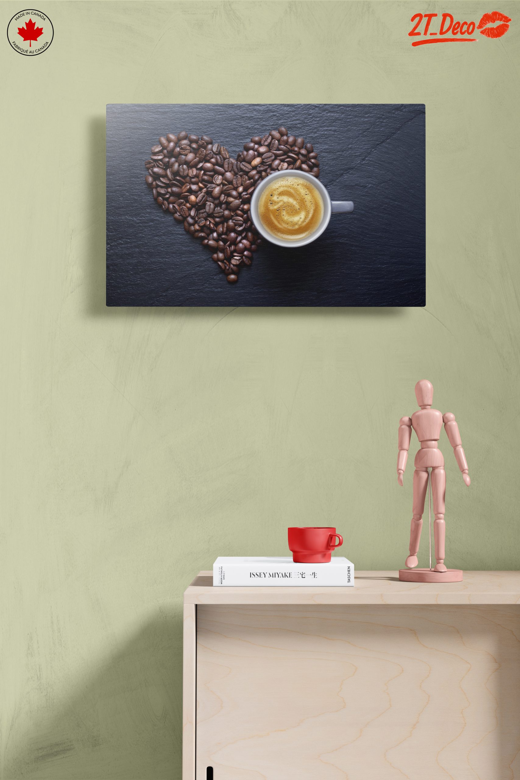 Coffee Cup Surrounded by Coffee Beans Art - Image 14