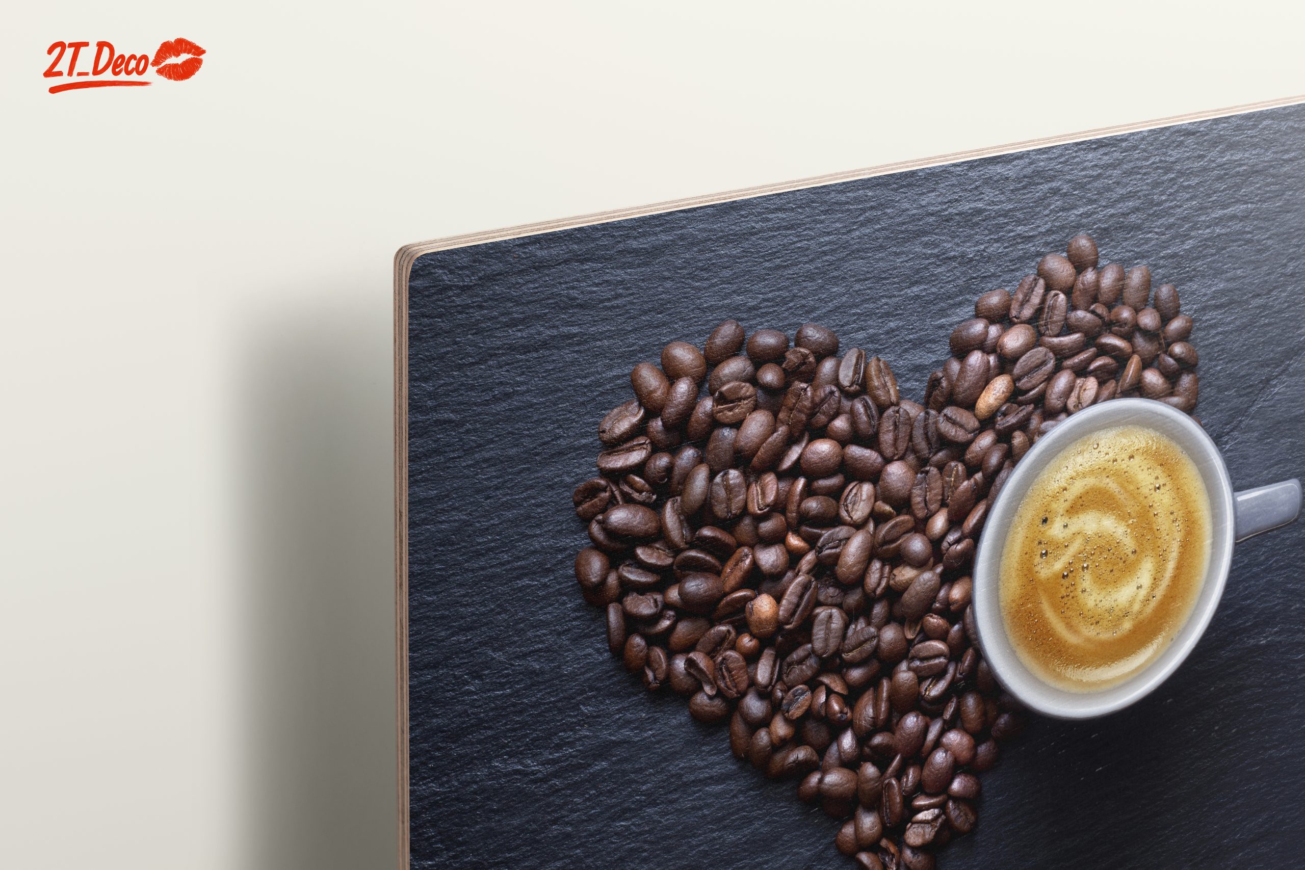 Coffee Cup Surrounded by Coffee Beans Art - Image 15