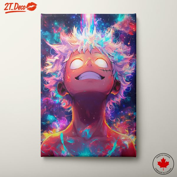 Vibrant Character Art with Cosmic Effects