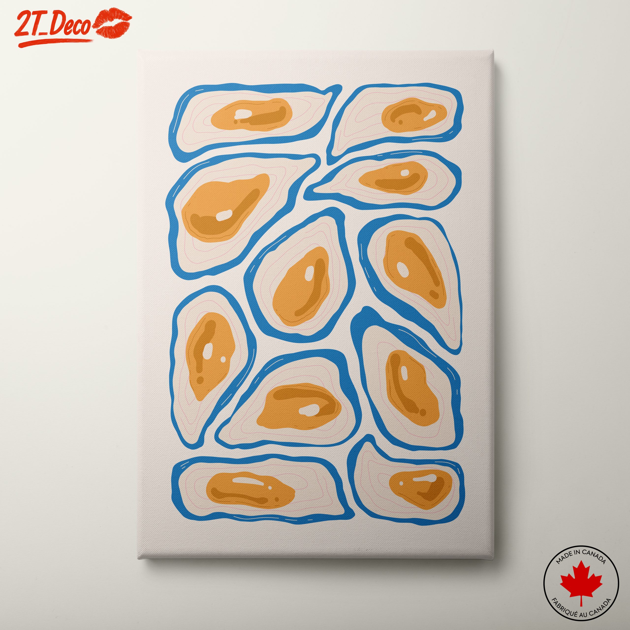 Stylized Abstract Oyster Artwork