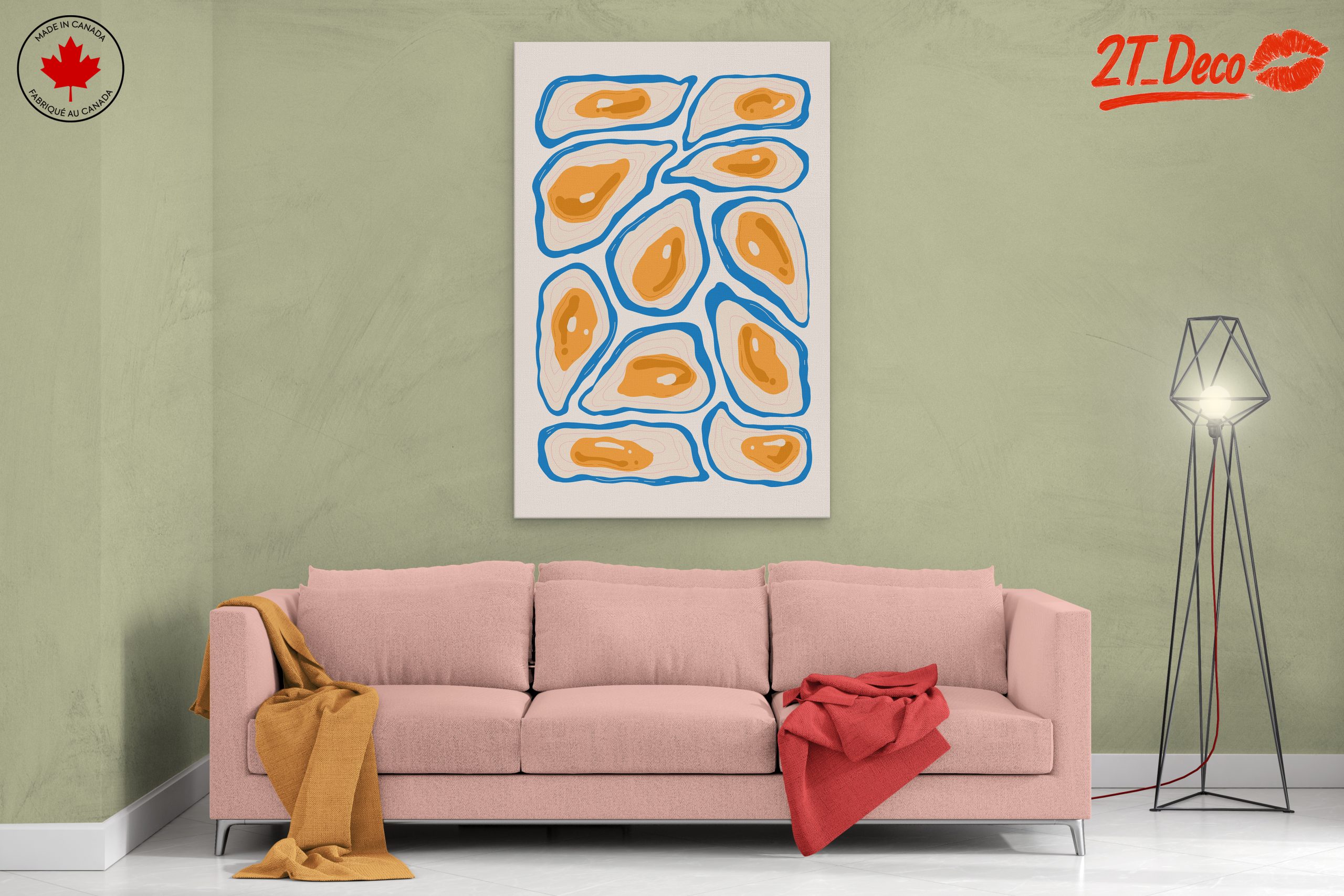 Stylized Abstract Oyster Artwork - Image 2