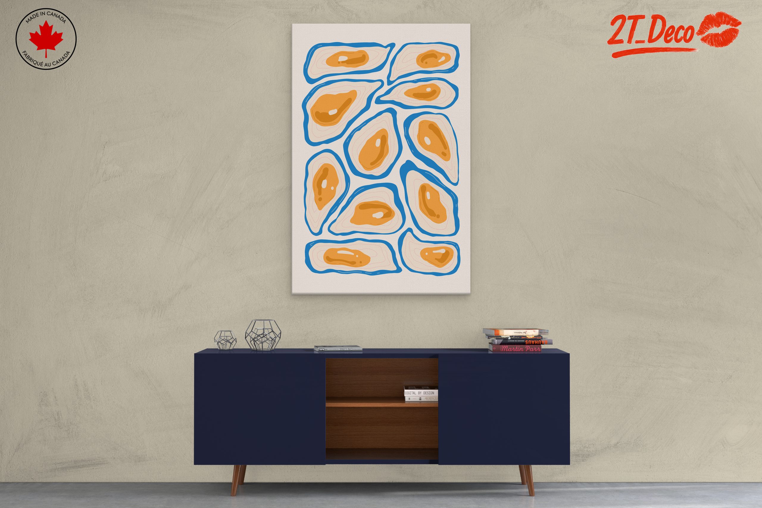 Stylized Abstract Oyster Artwork - Image 3