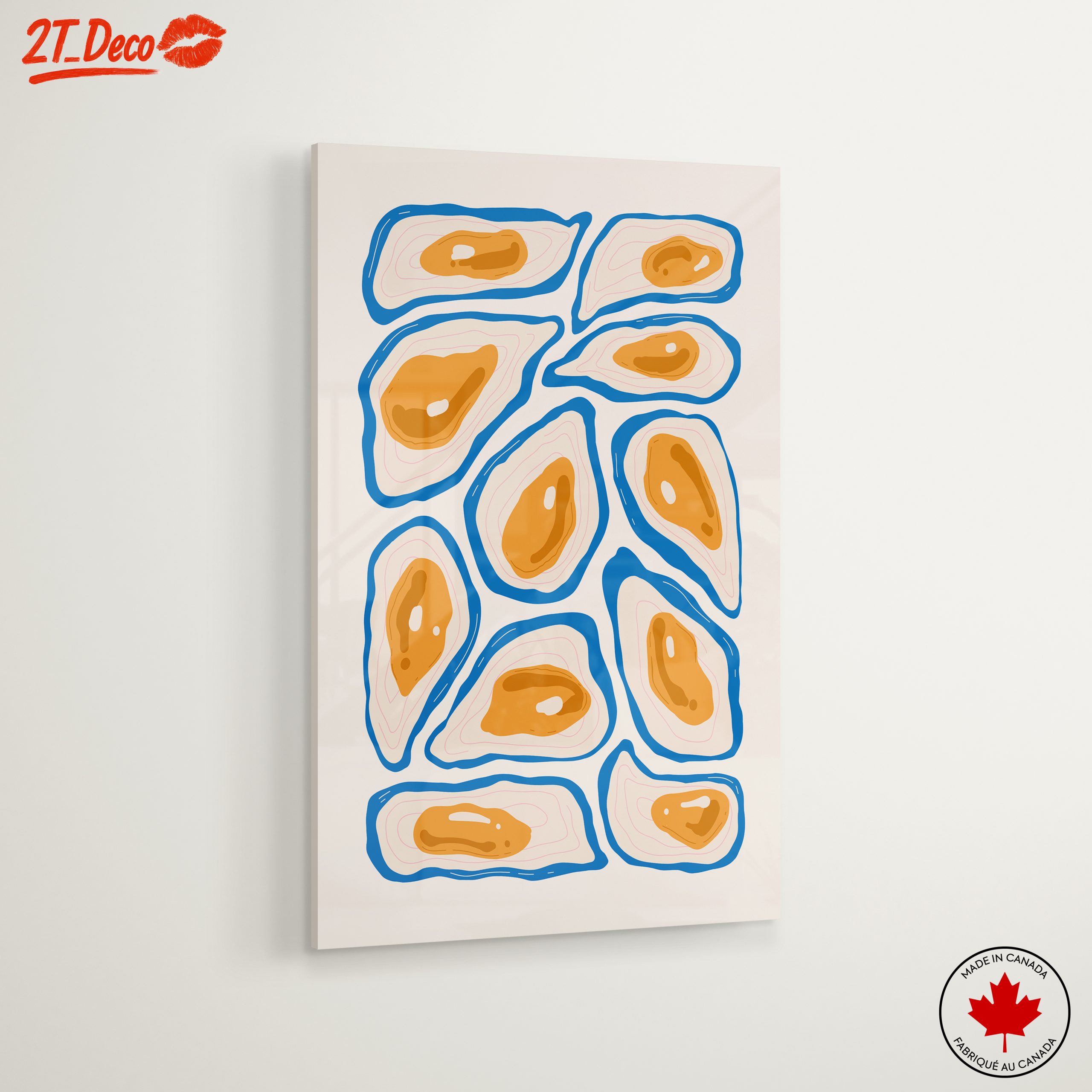 Stylized Abstract Oyster Artwork - Image 6