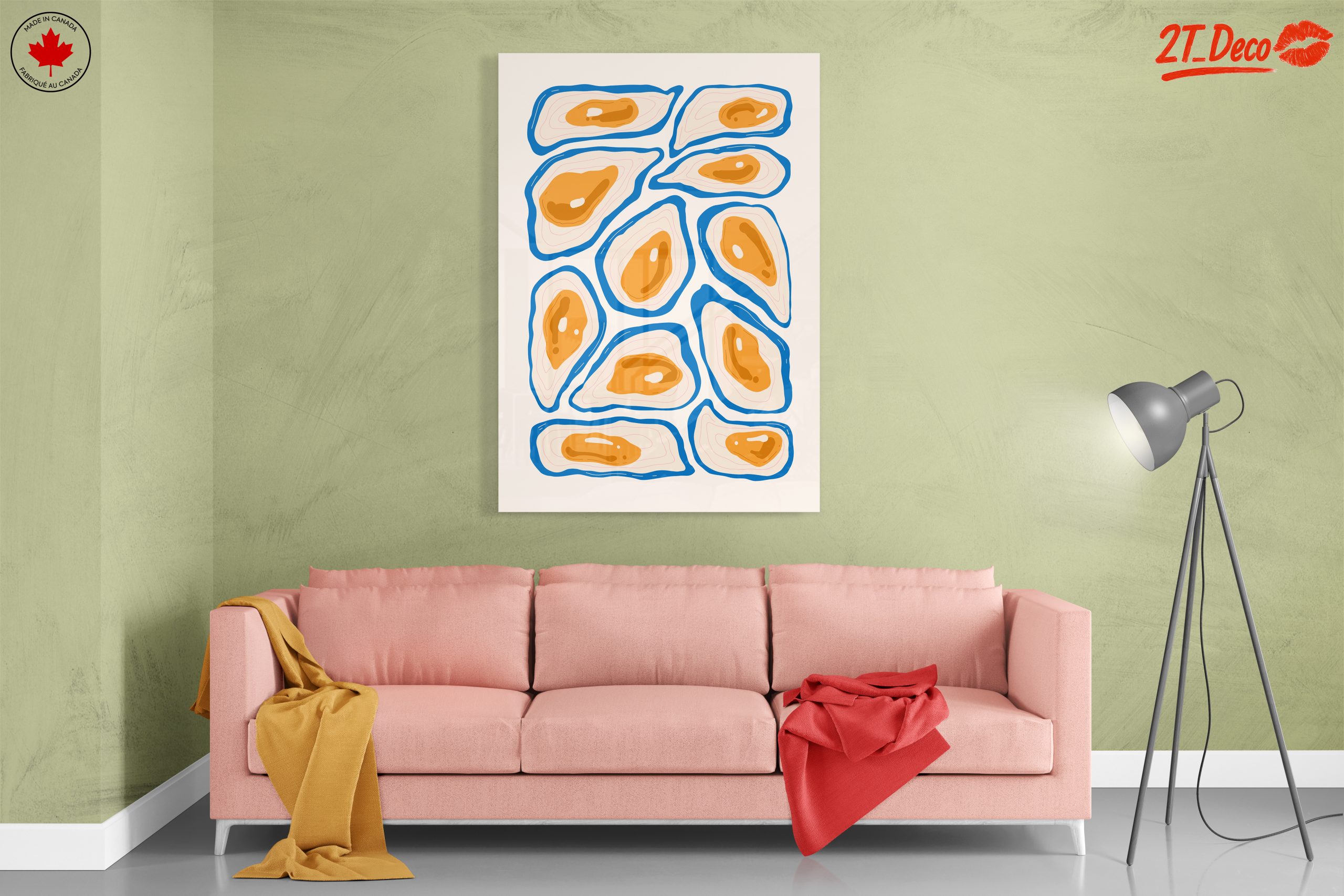 Stylized Abstract Oyster Artwork - Image 7