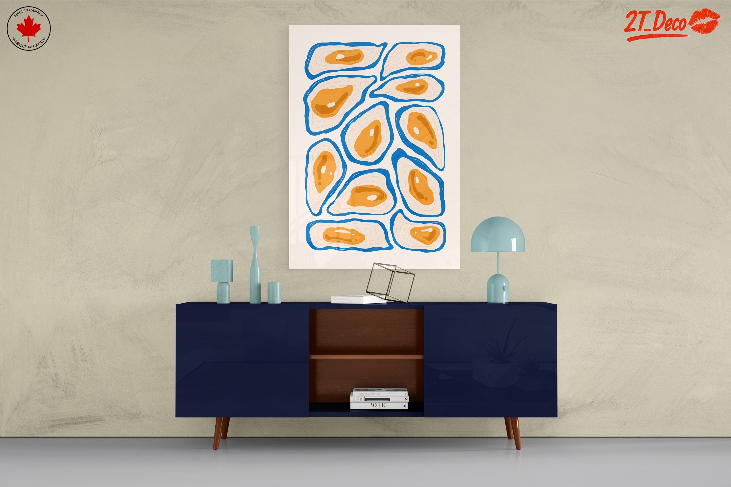 Stylized Abstract Oyster Artwork - Image 8