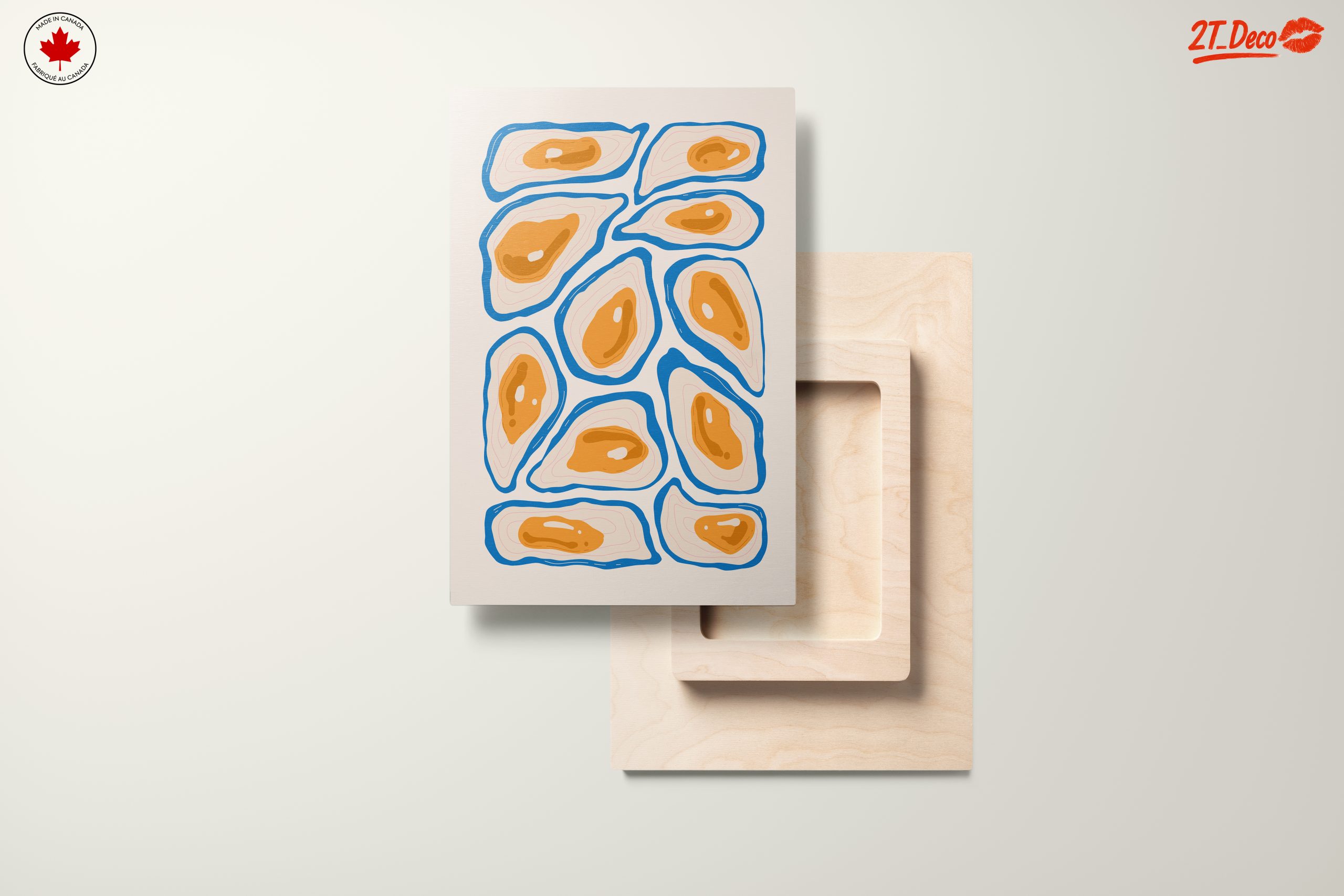 Stylized Abstract Oyster Artwork - Image 11