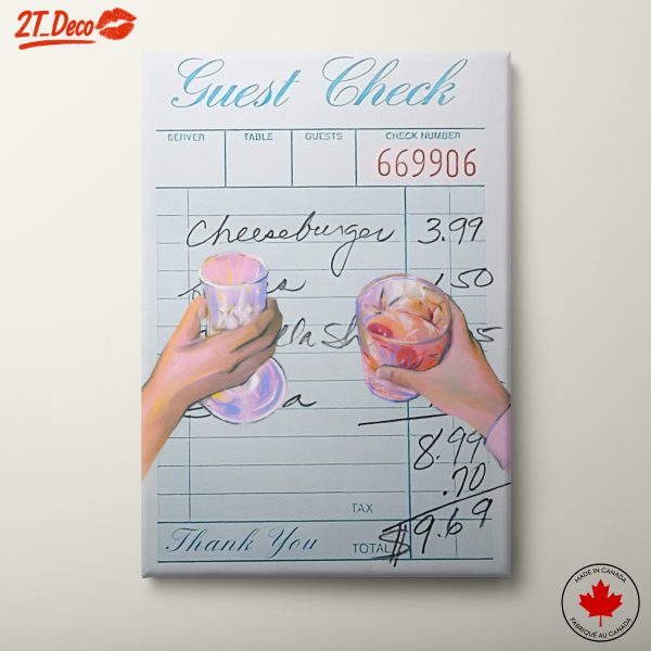 Restaurant Dining Guest Check Art