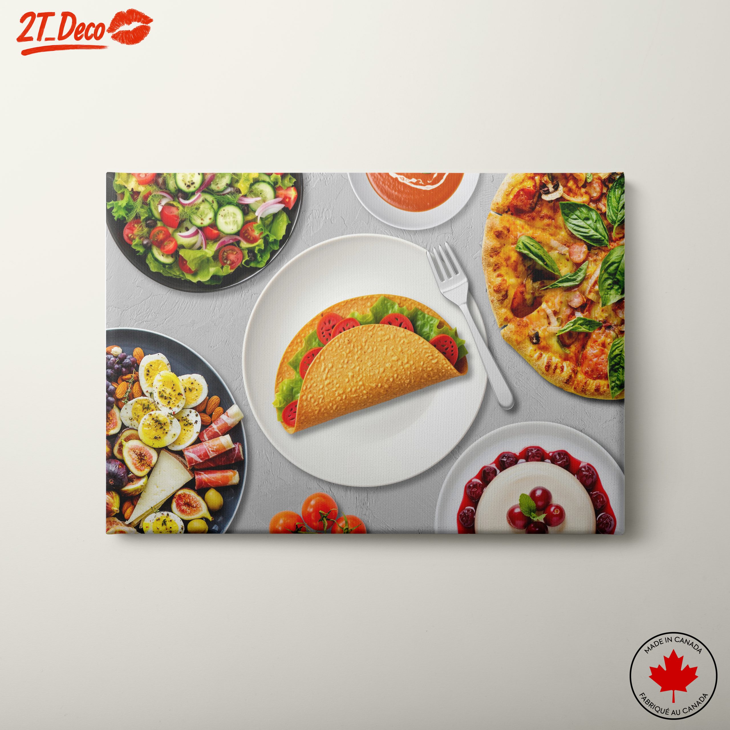 Vibrant Abstract Food Art for Culinary Enthusiasts