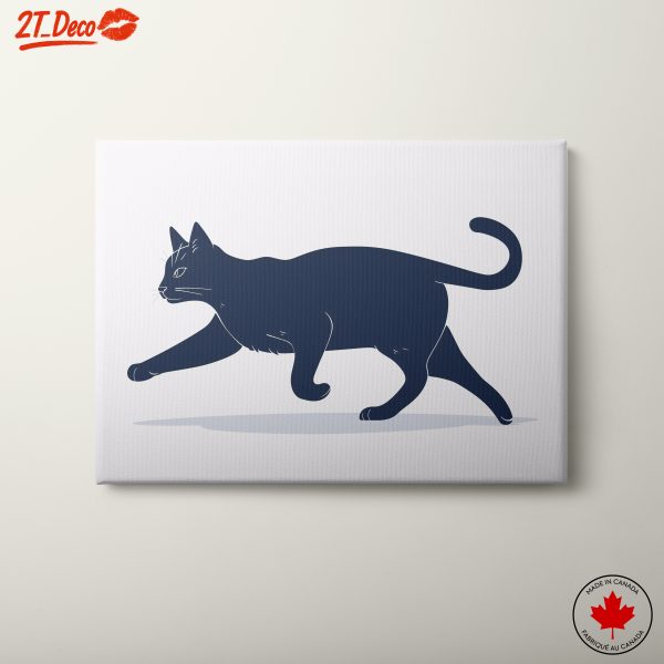 Stylized Black Cat Artwork for Cat Lovers