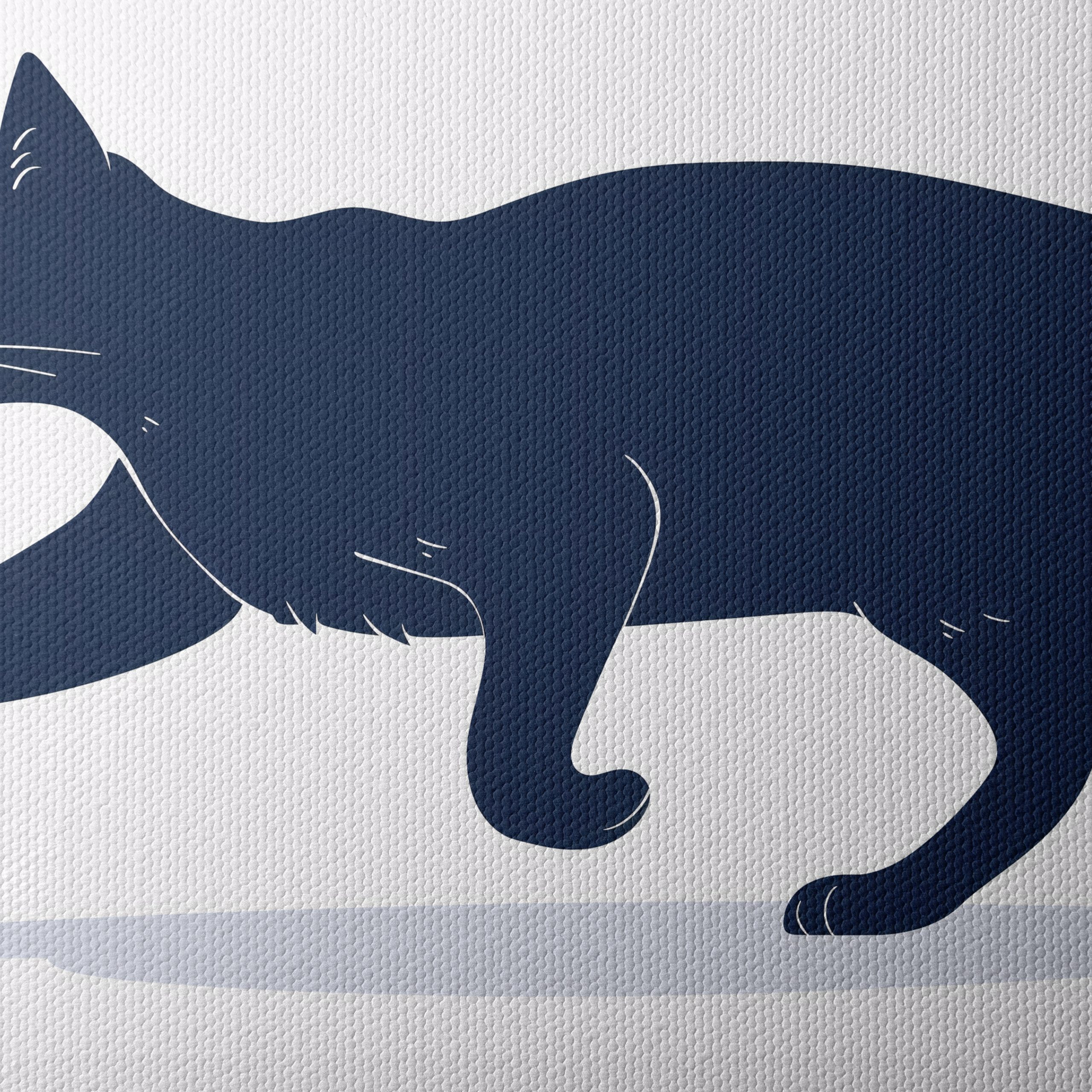 Stylized Black Cat Artwork for Cat Lovers - Image 4