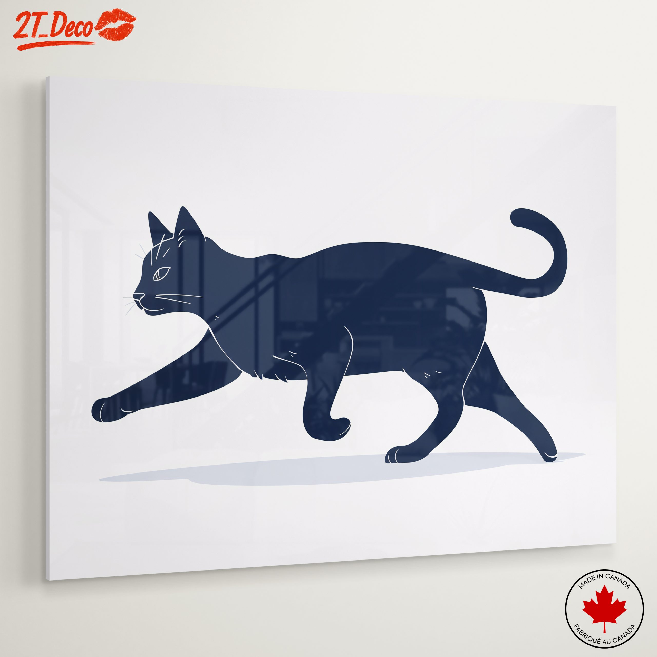 Stylized Black Cat Artwork for Cat Lovers - Image 6