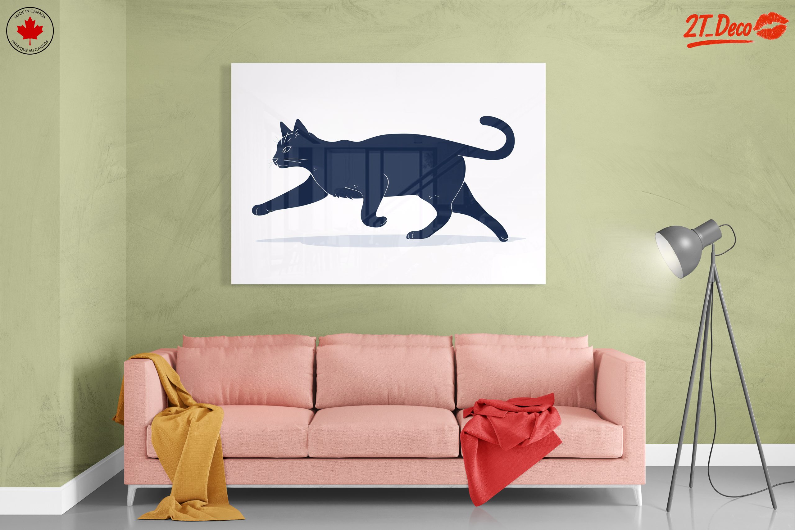 Stylized Black Cat Artwork for Cat Lovers - Image 7