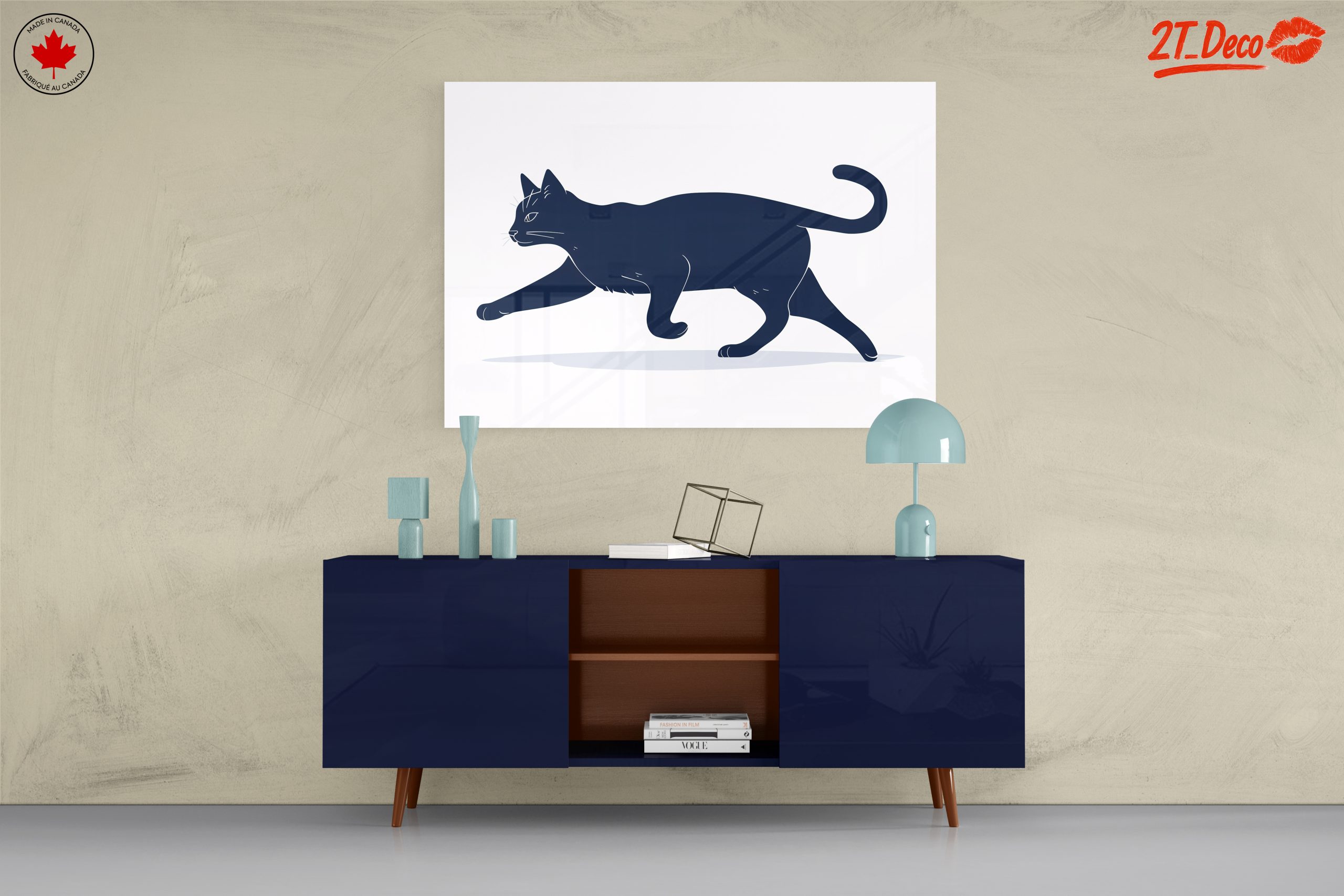 Stylized Black Cat Artwork for Cat Lovers - Image 8