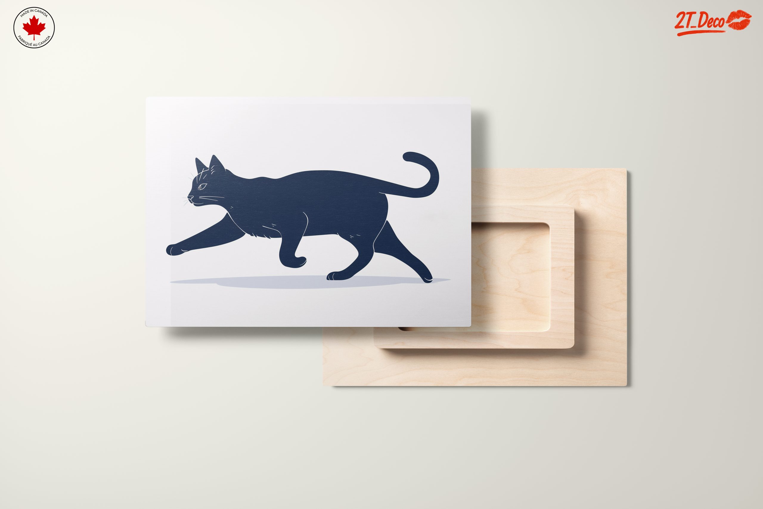 Stylized Black Cat Artwork for Cat Lovers - Image 11