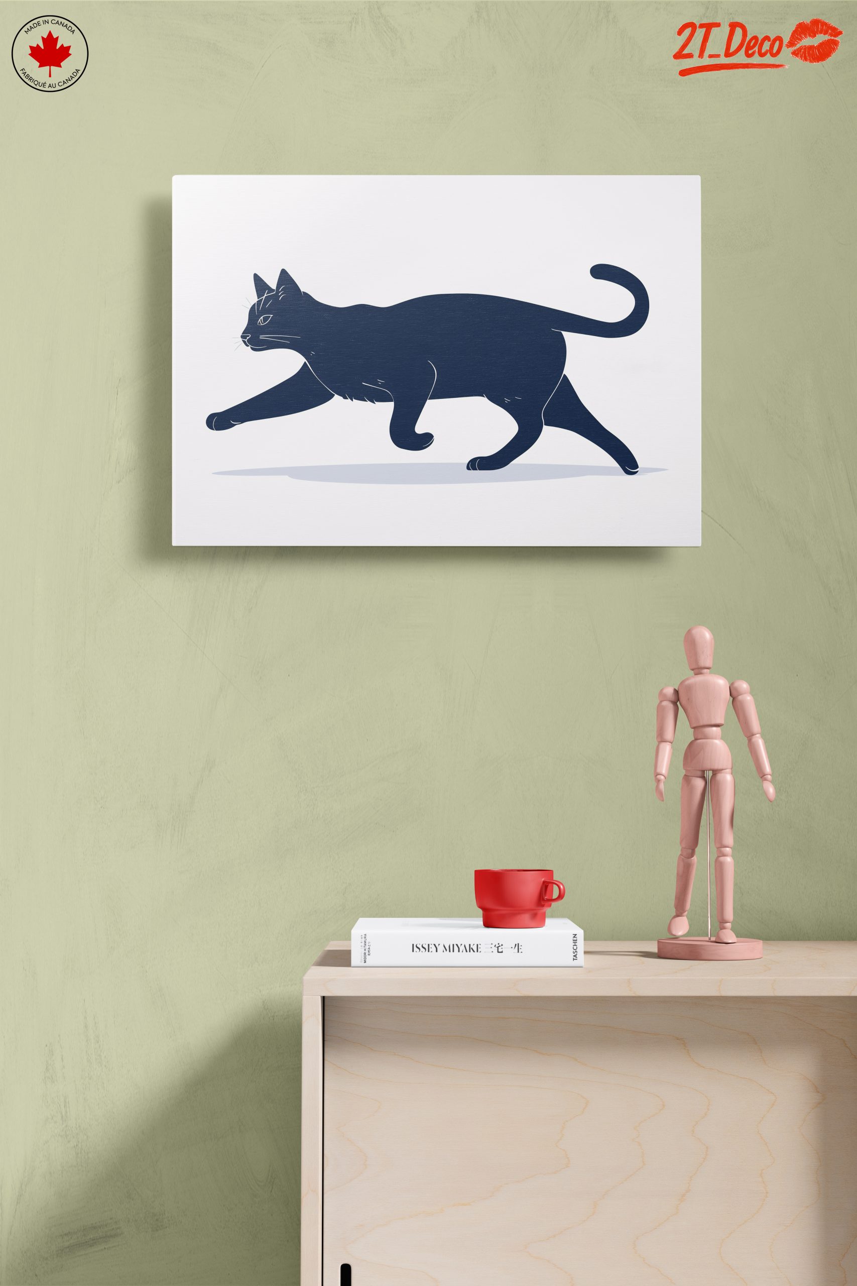 Stylized Black Cat Artwork for Cat Lovers - Image 14