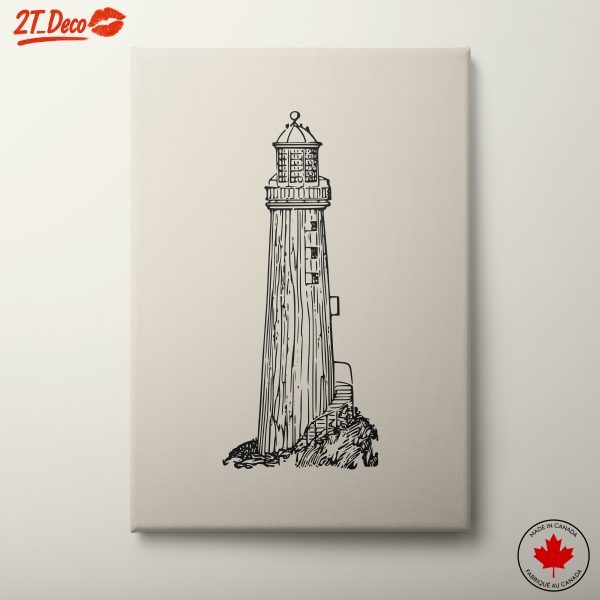 Vintage Lighthouse Illustration Art