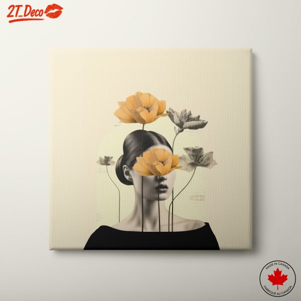 Stylish Female Portrait with Flowers