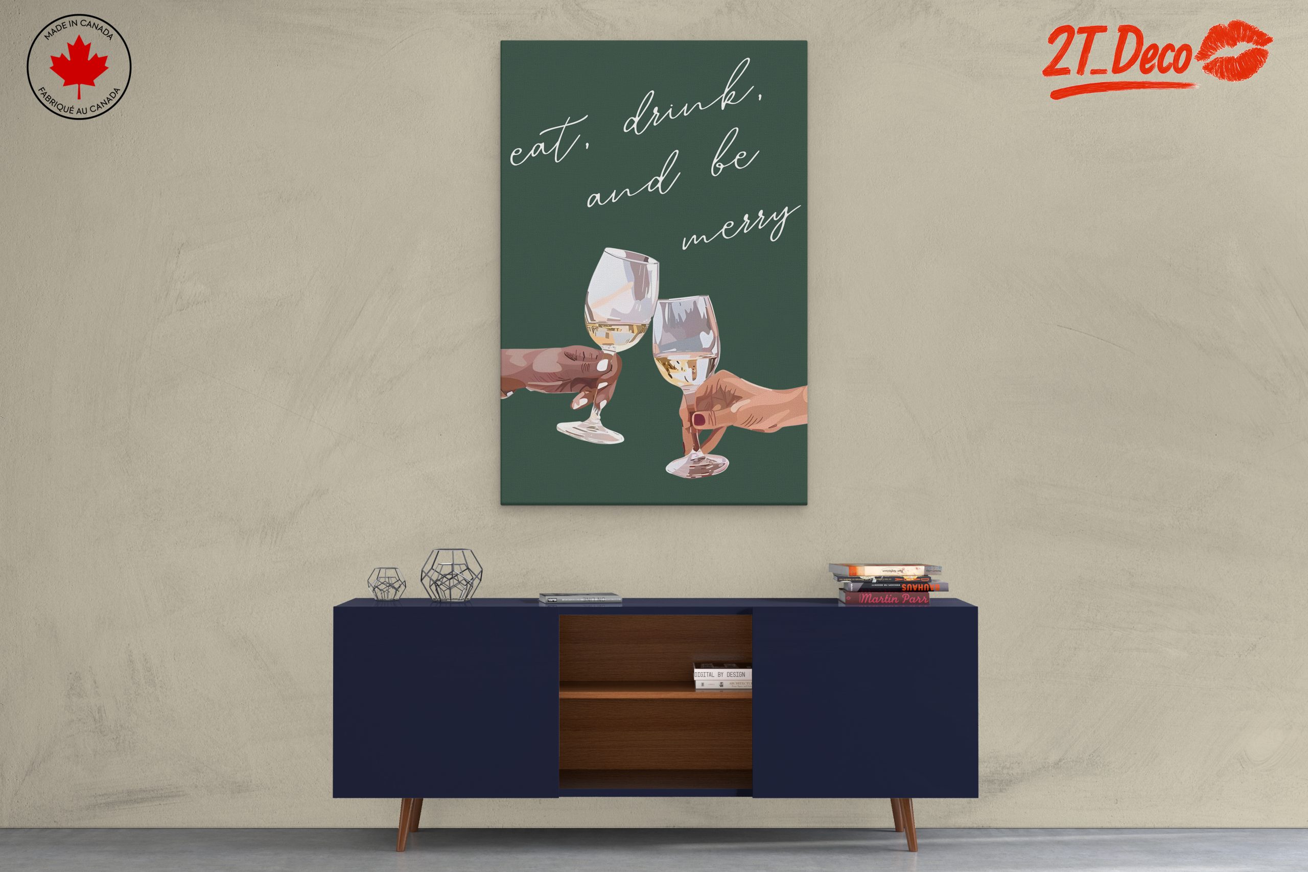 Celebrate With Wine Glasses Art - Image 3