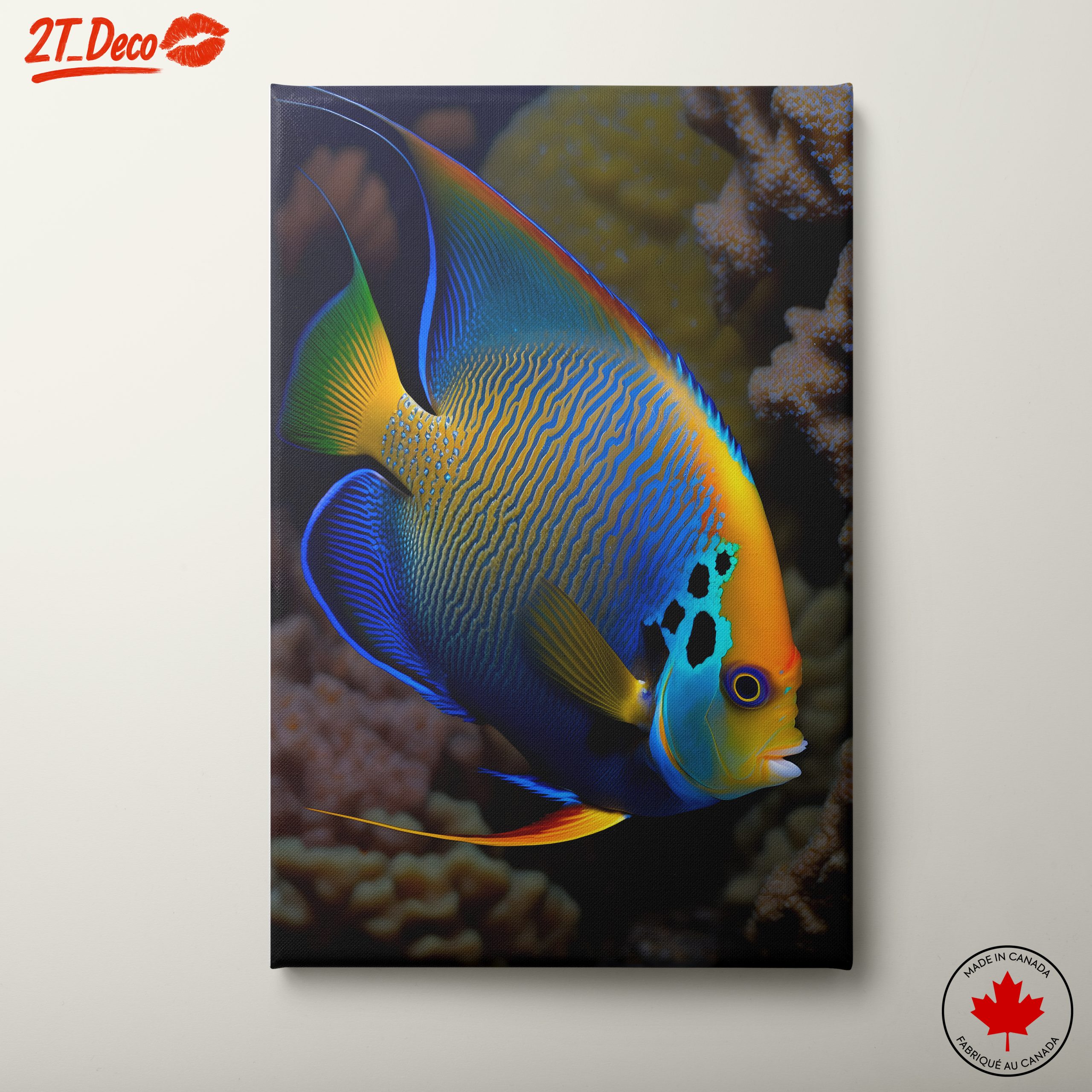 Vibrant Colorful Aquatic Fish Art