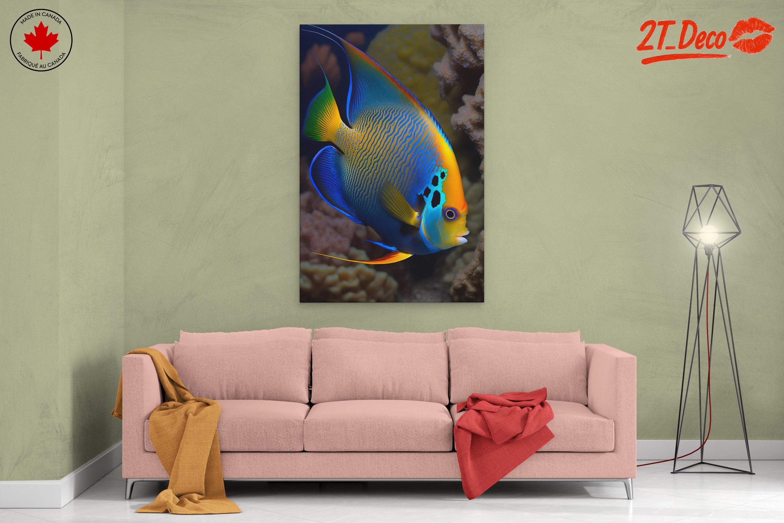 Vibrant Colorful Aquatic Fish Art - Image 2