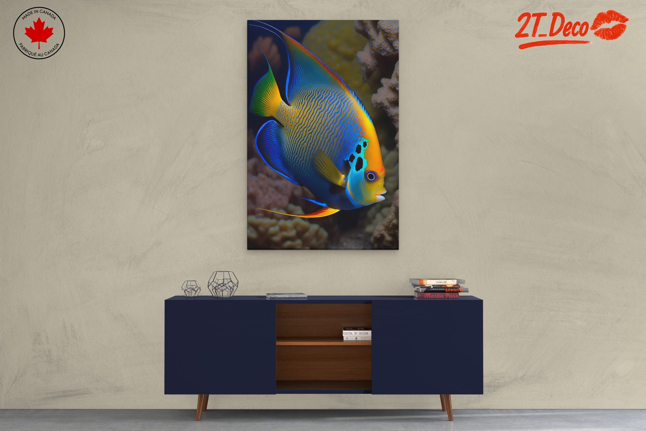 Vibrant Colorful Aquatic Fish Art - Image 3
