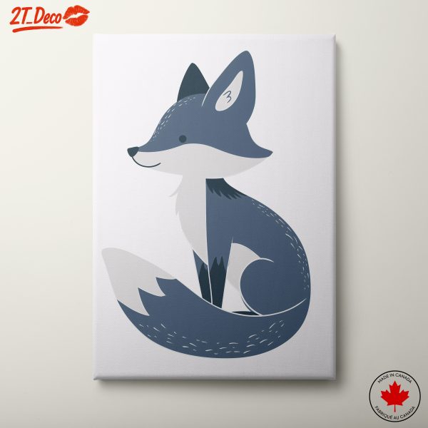 Stylized Fox Illustration in Soft Colors