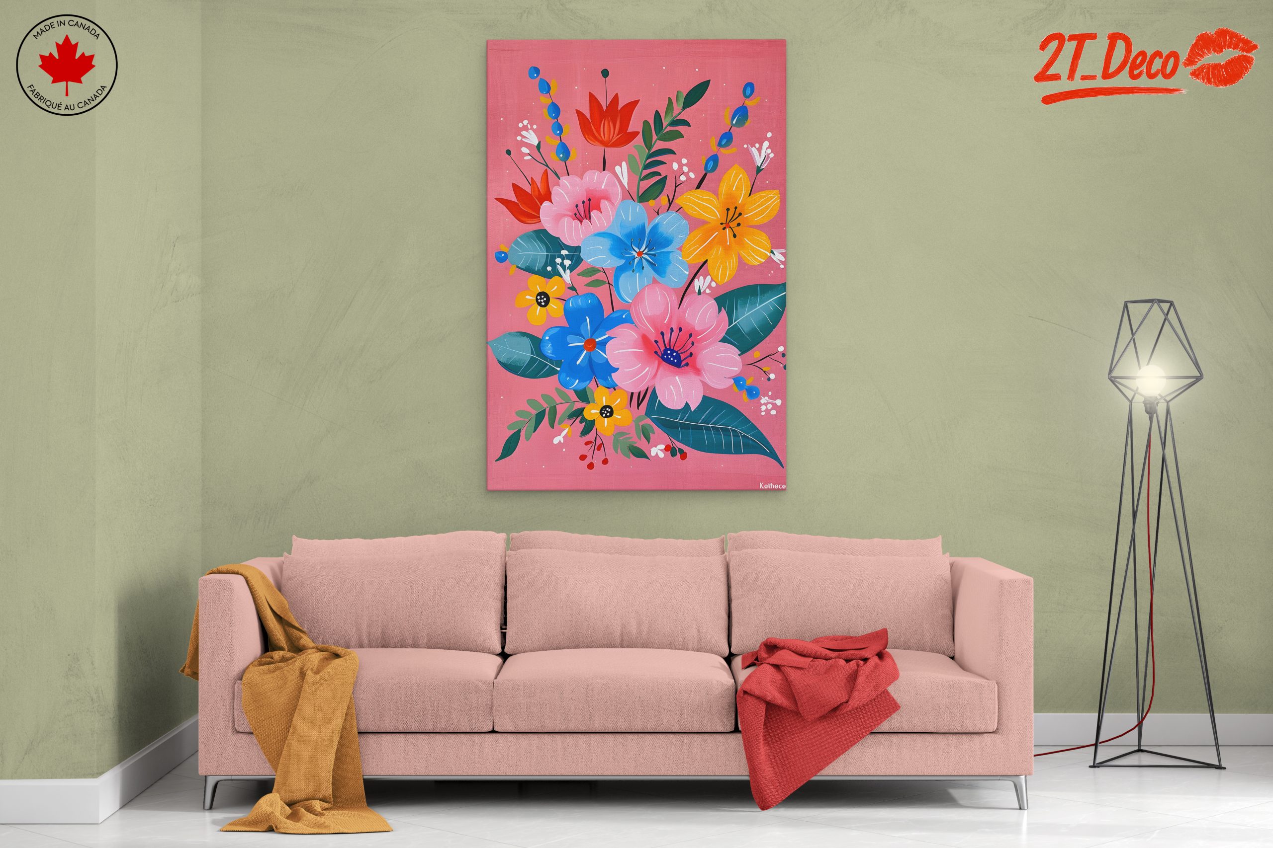 Vibrant Floral Art in Bold Colors 2 - Image 2