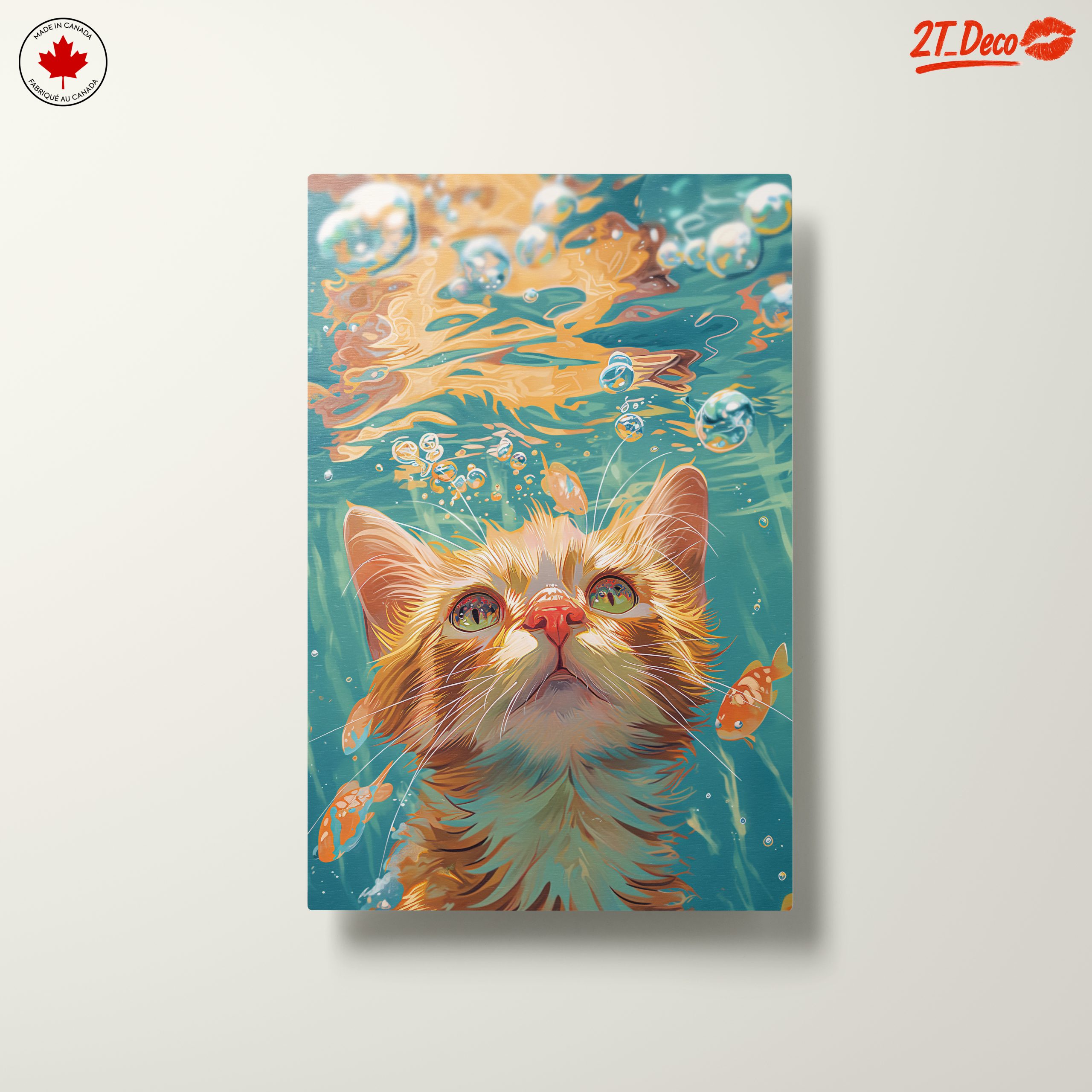 Underwater Cat Surrounded by Bubbles - Image 10