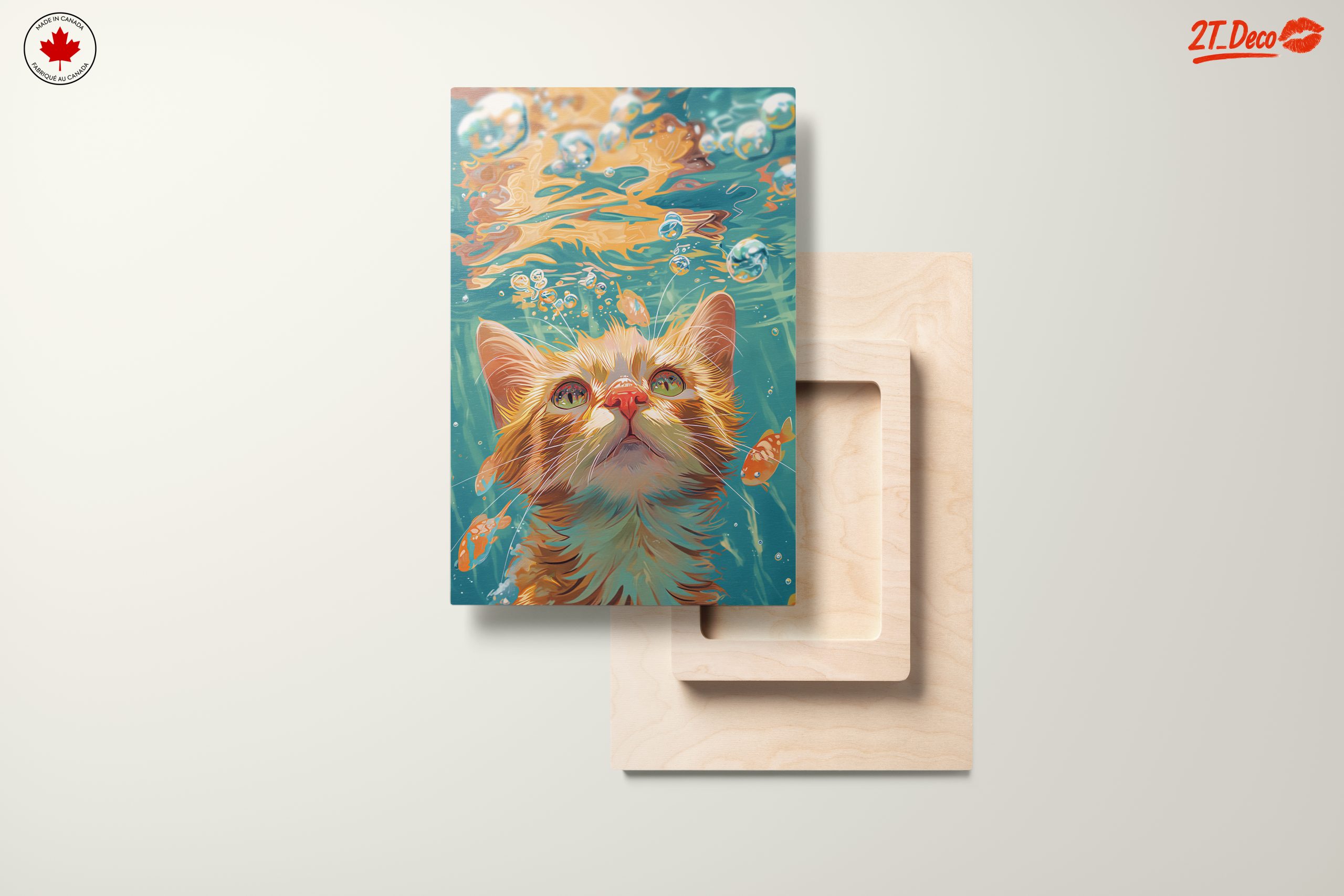 Underwater Cat Surrounded by Bubbles - Image 11