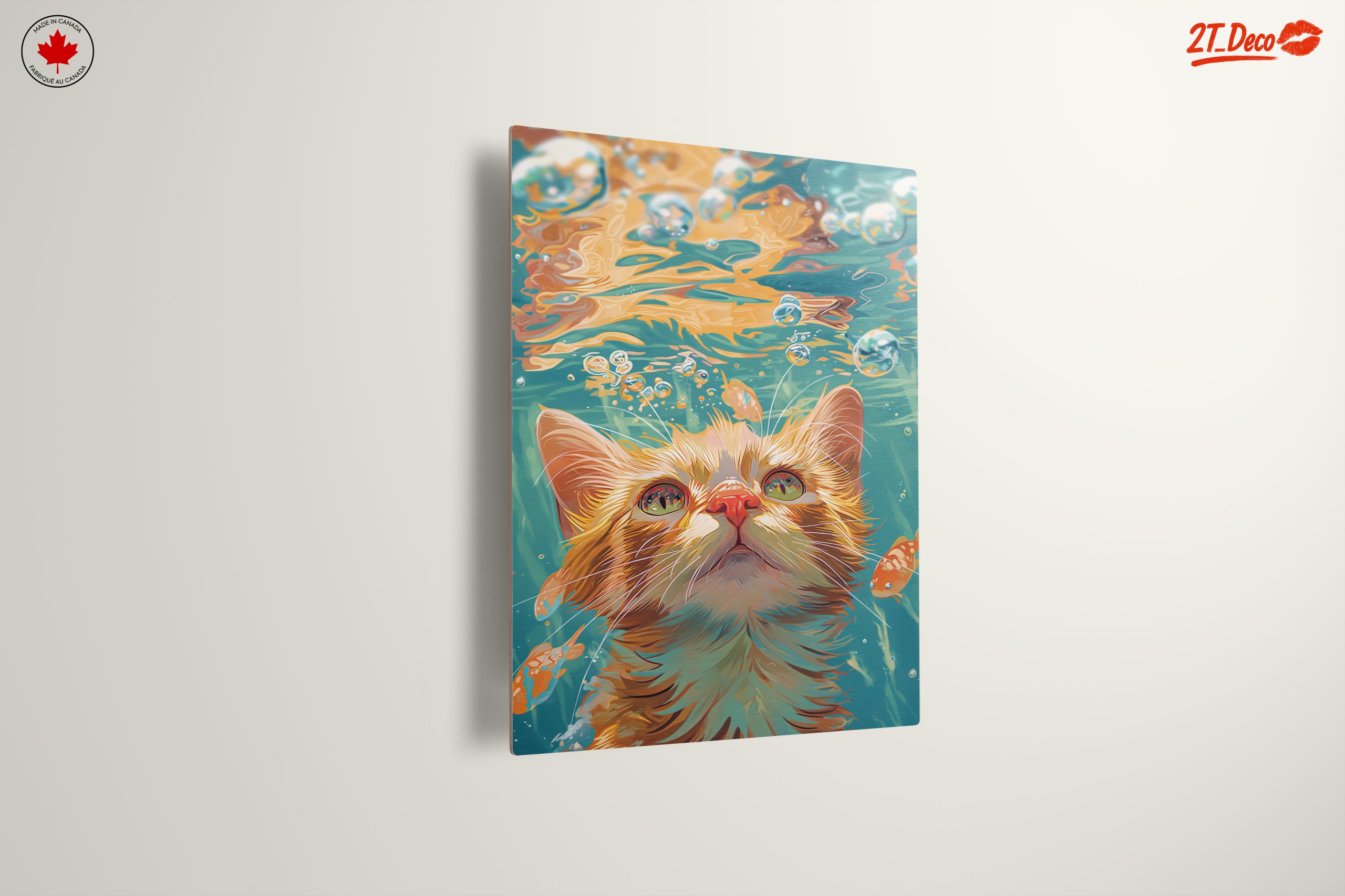 Underwater Cat Surrounded by Bubbles - Image 13