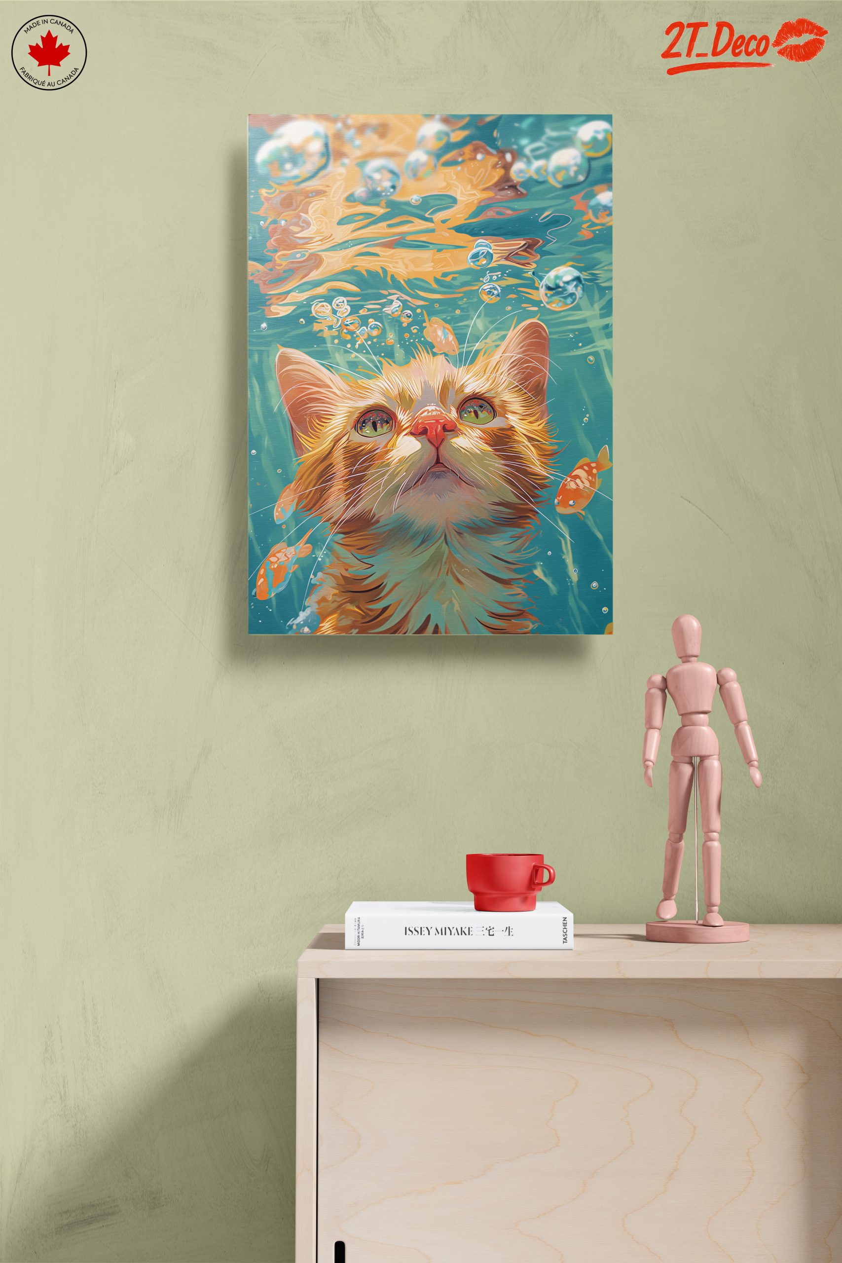 Underwater Cat Surrounded by Bubbles - Image 14