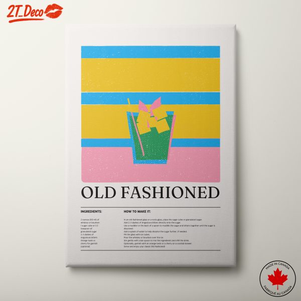 Old Fashioned Cocktail Recipe Art