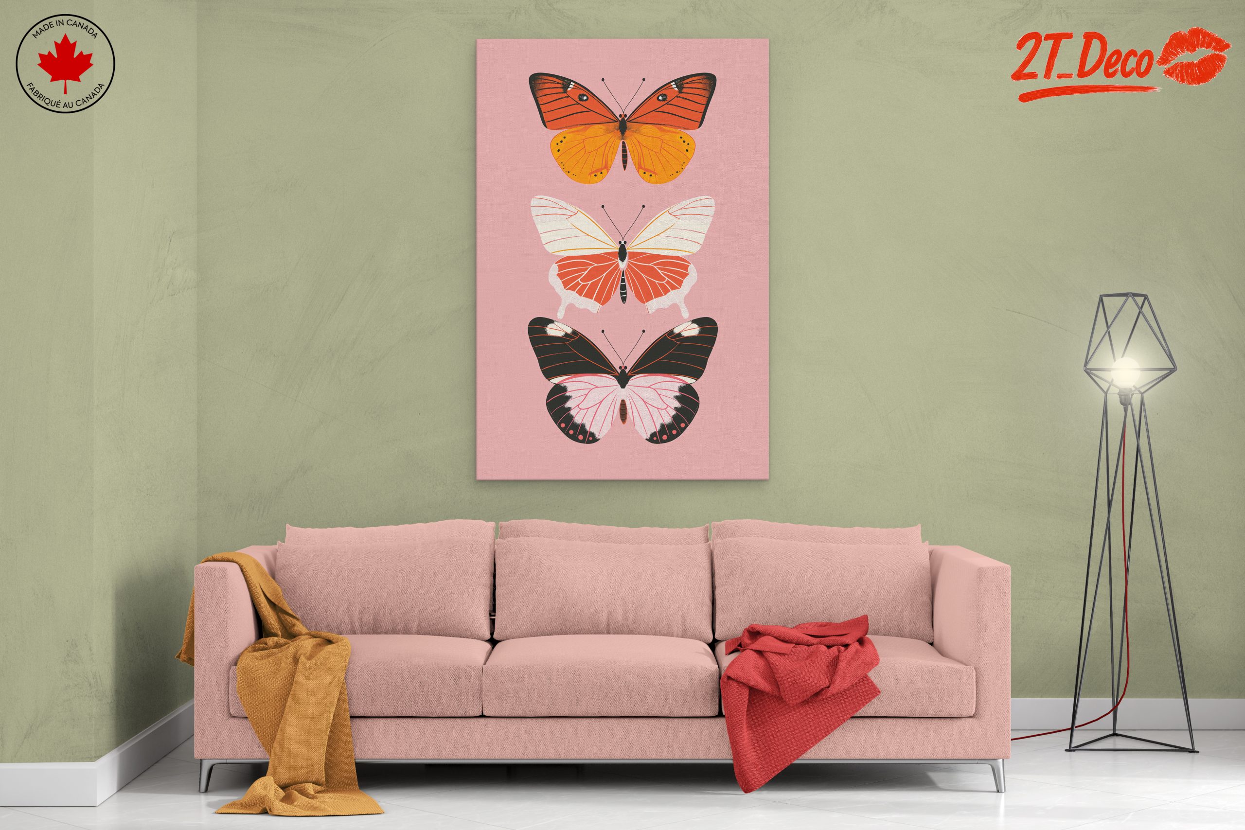 Elegant Butterfly Artwork with Vibrant Colors - Image 2