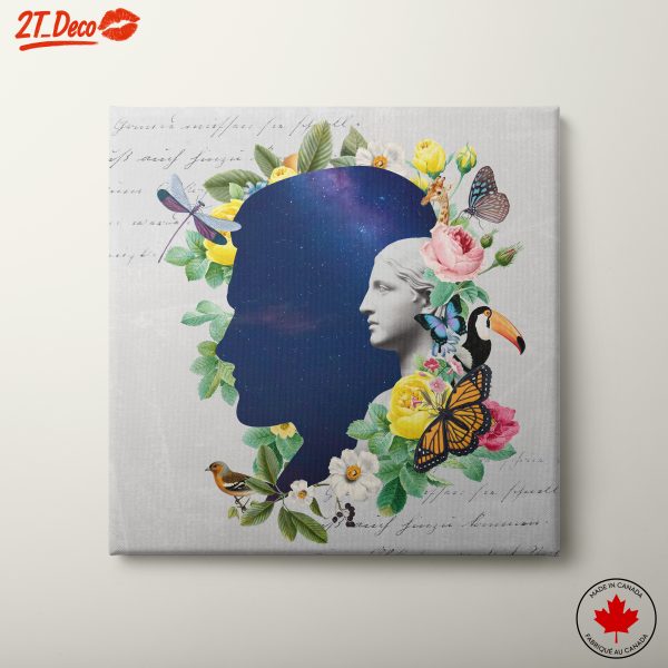Stylized Contemporary Portrait with Nature Elements