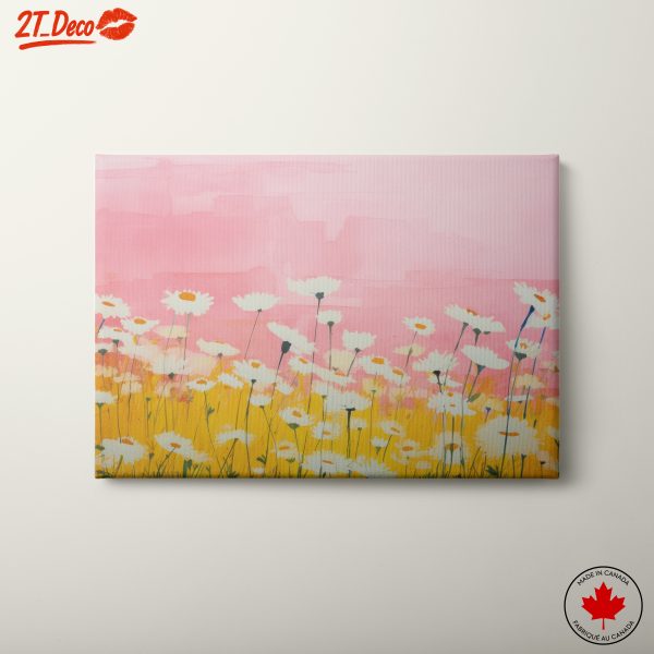 Daisies Against a Colorful Background