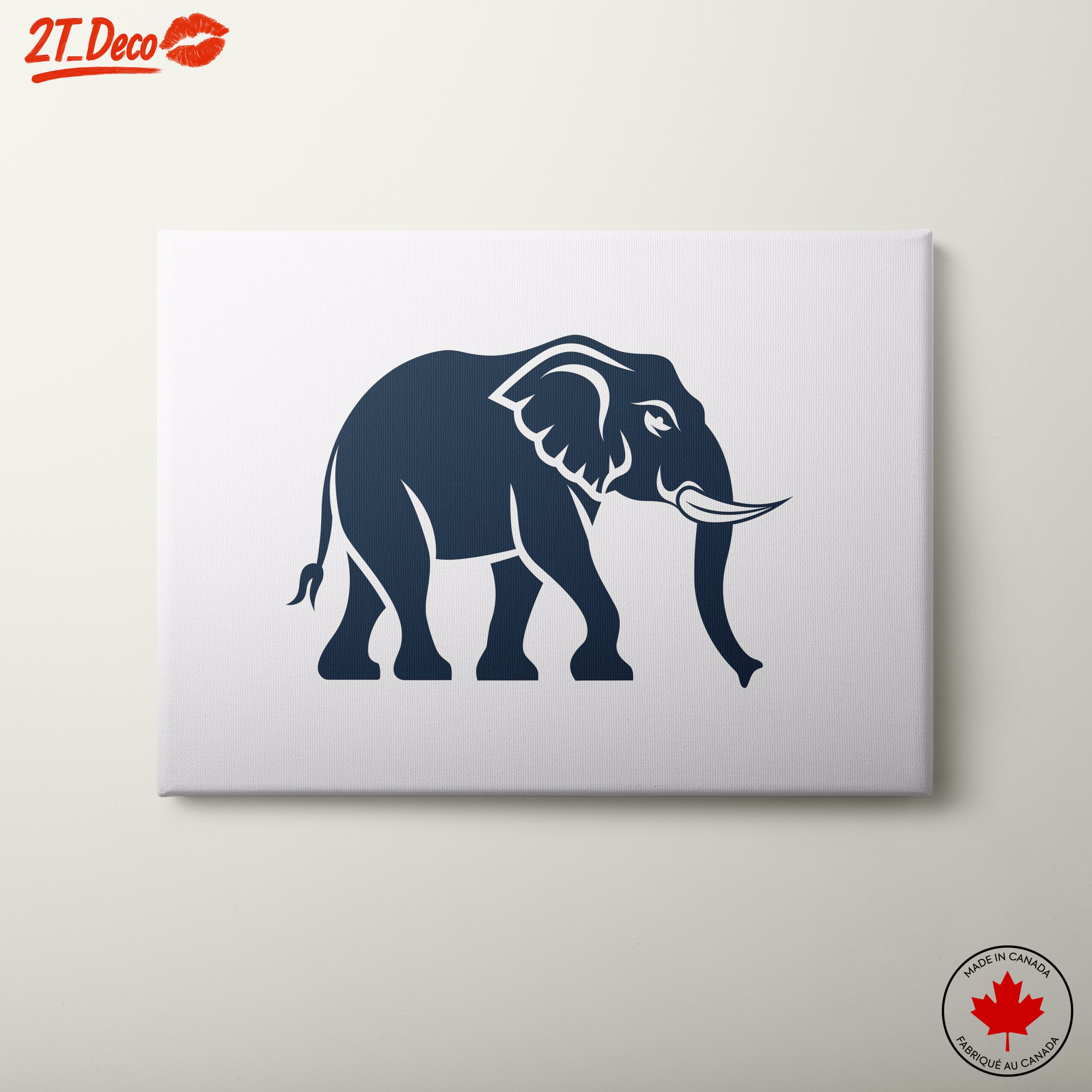 Stylized Elephant Art for Home Decor