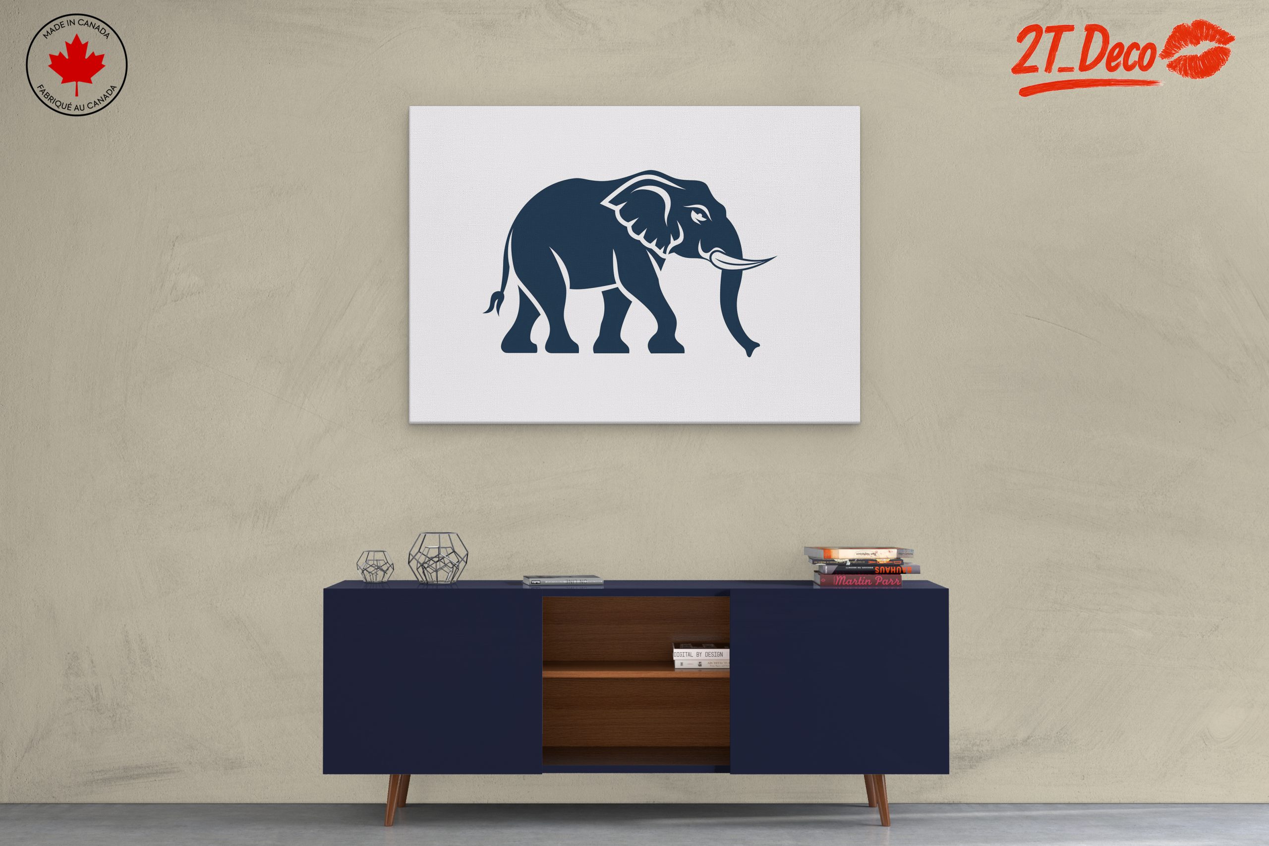 Stylized Elephant Art for Home Decor - Image 3