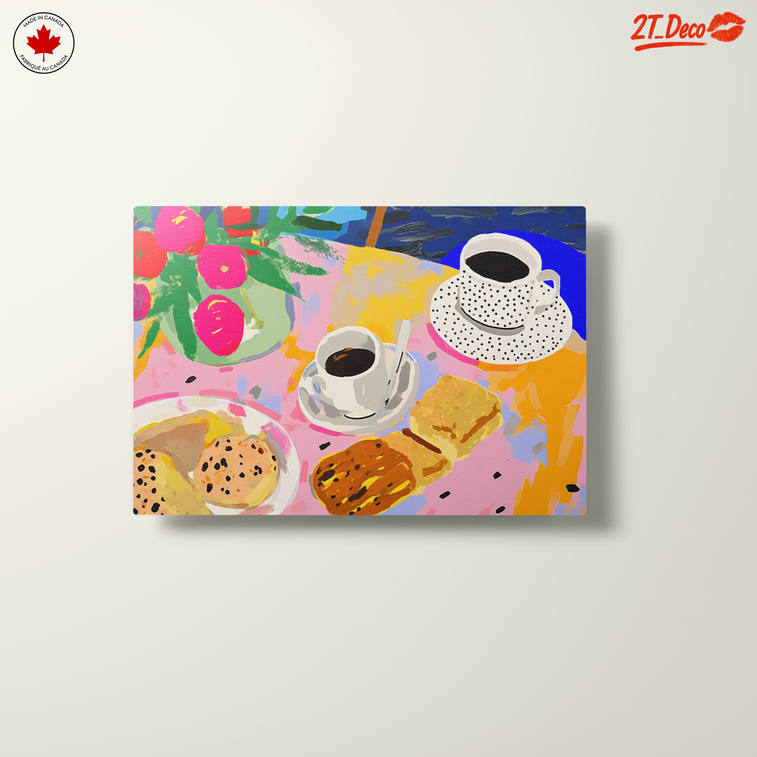 Colorful Abstract Food Scene with Coffee and Pastries - Image 10