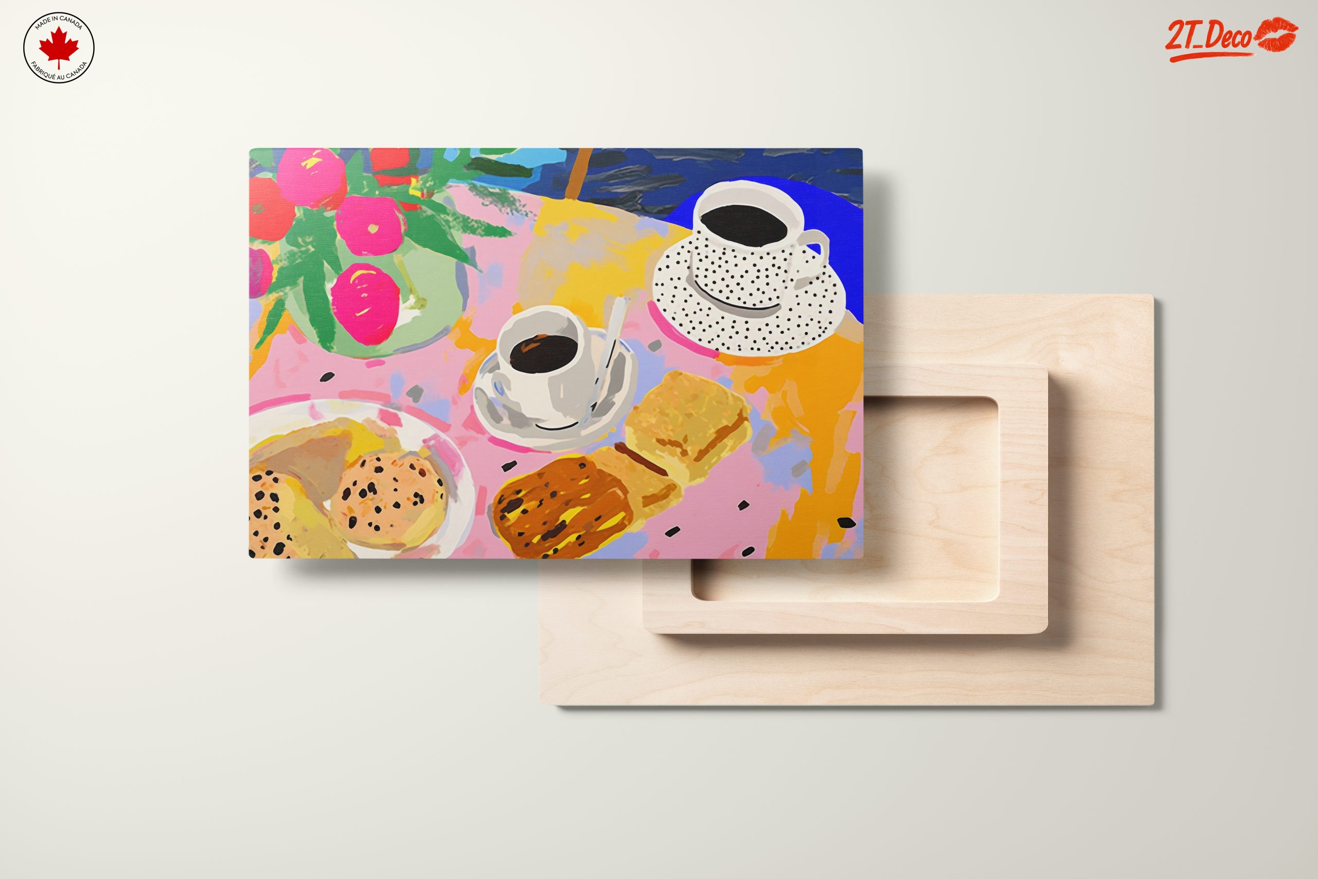 Colorful Abstract Food Scene with Coffee and Pastries - Image 11