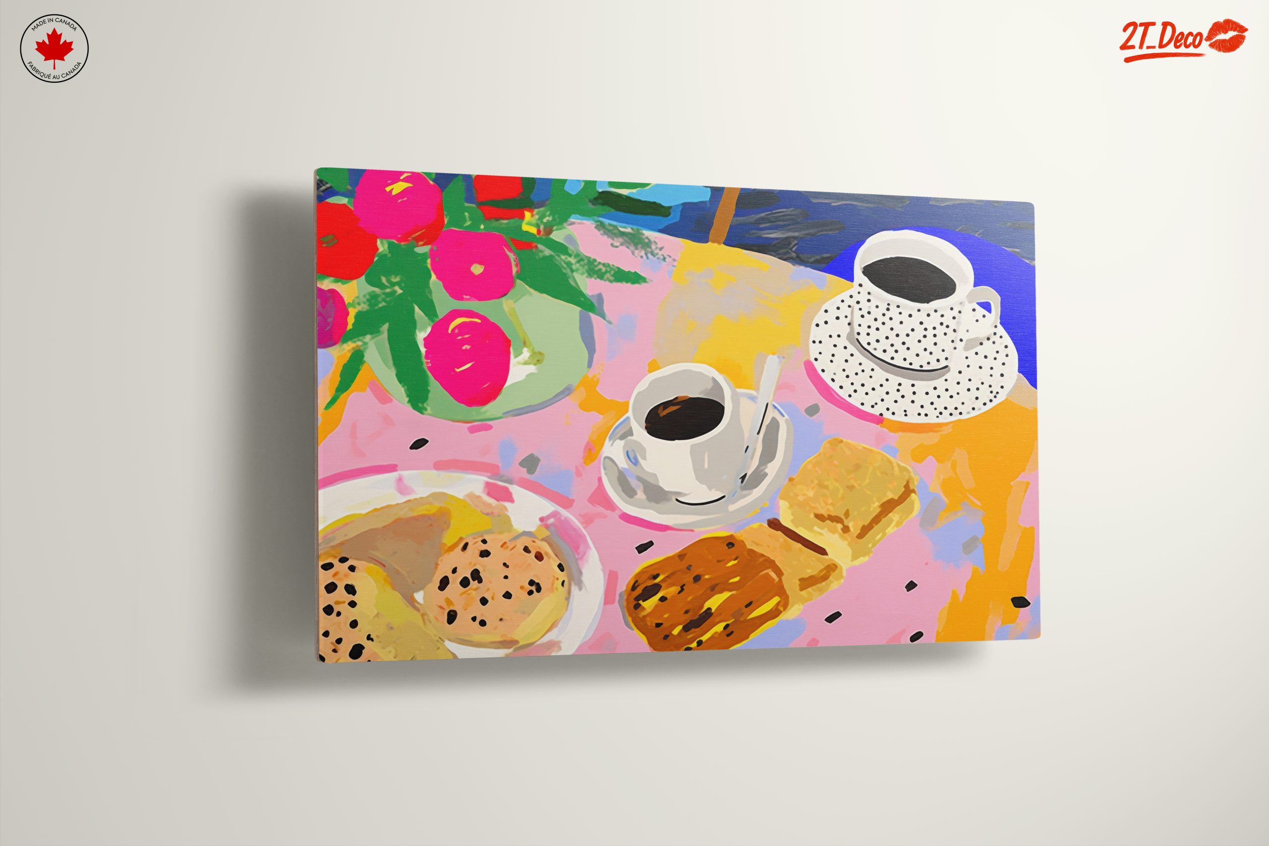 Colorful Abstract Food Scene with Coffee and Pastries - Image 13