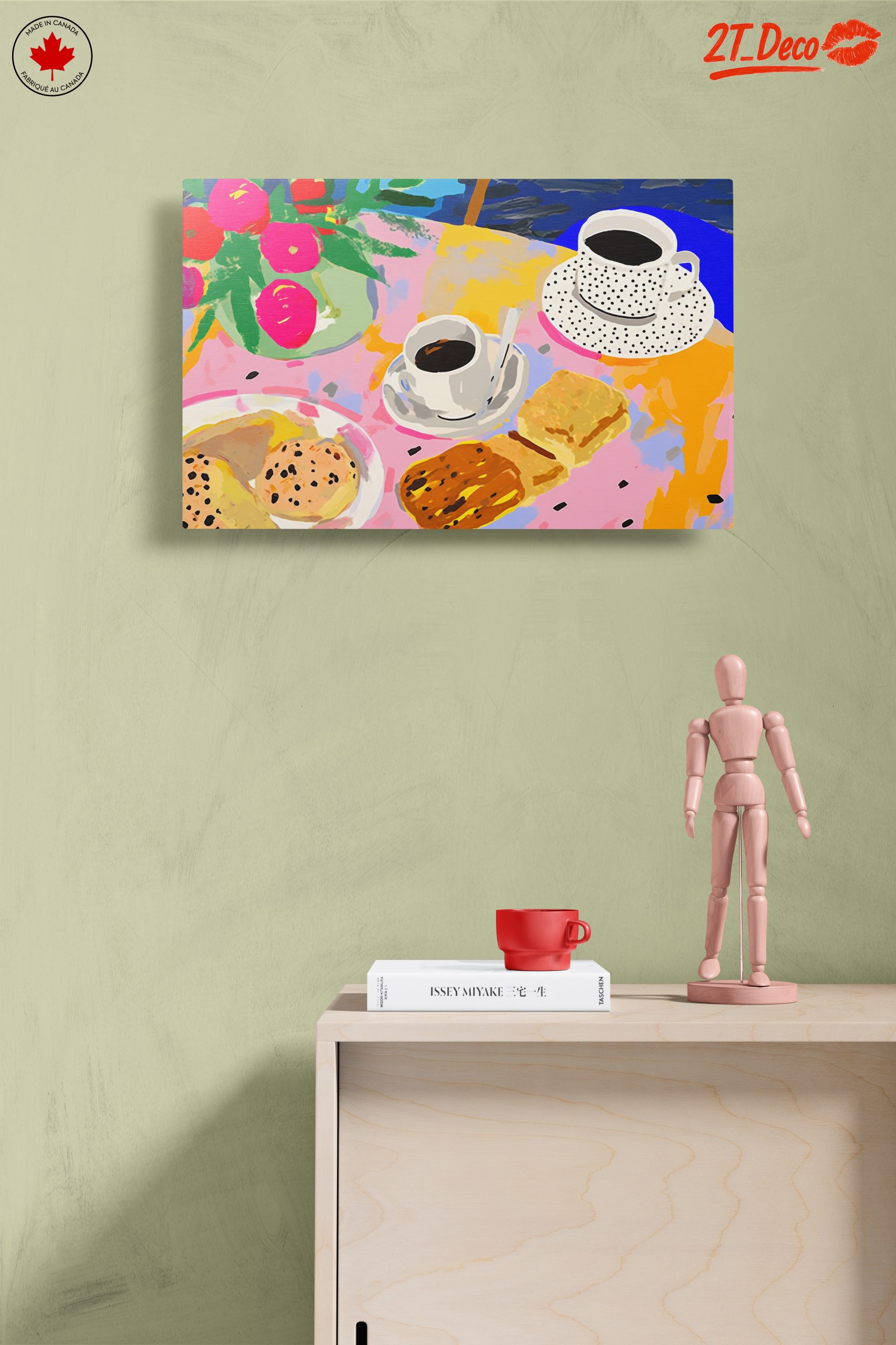 Colorful Abstract Food Scene with Coffee and Pastries - Image 14