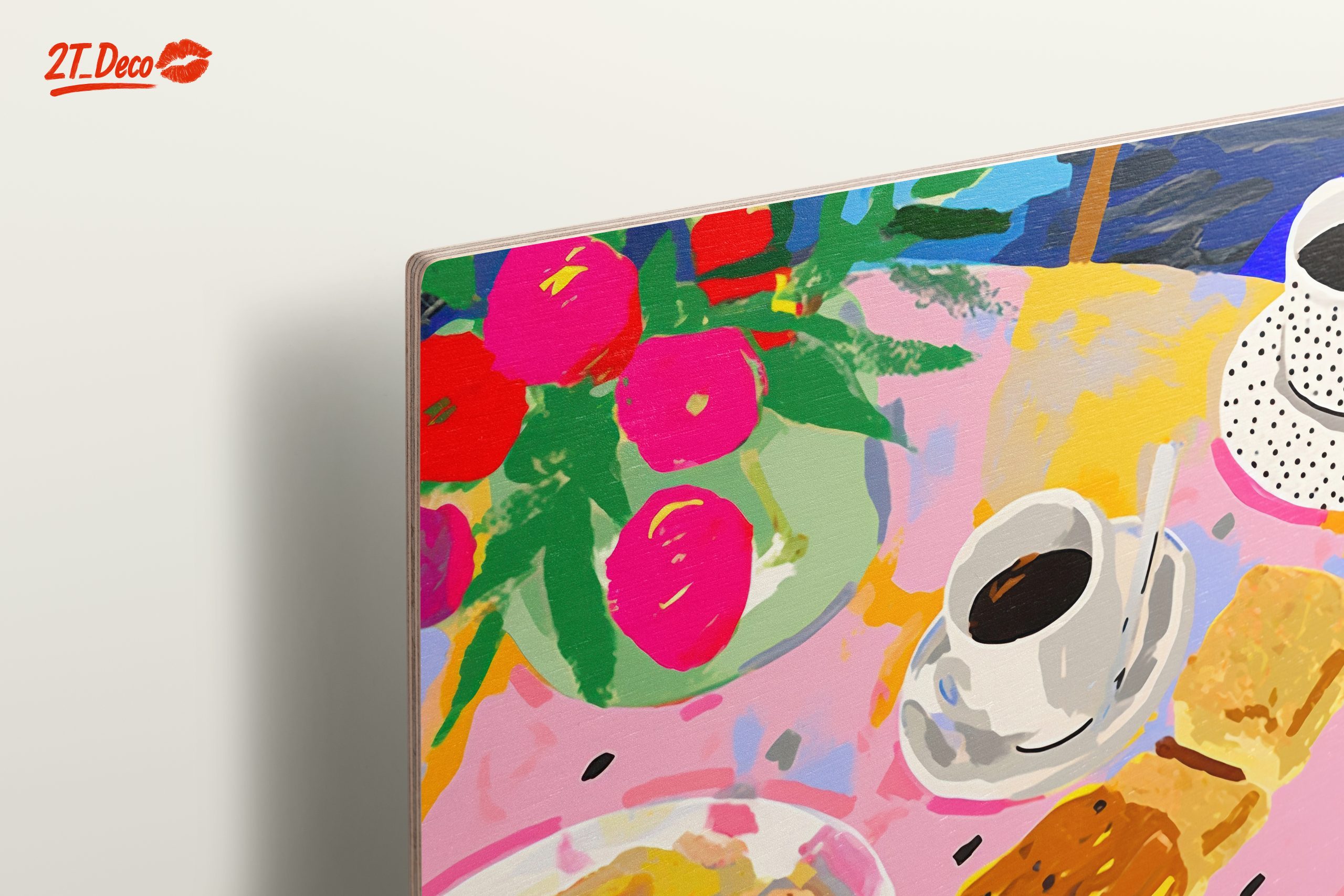 Colorful Abstract Food Scene with Coffee and Pastries - Image 15